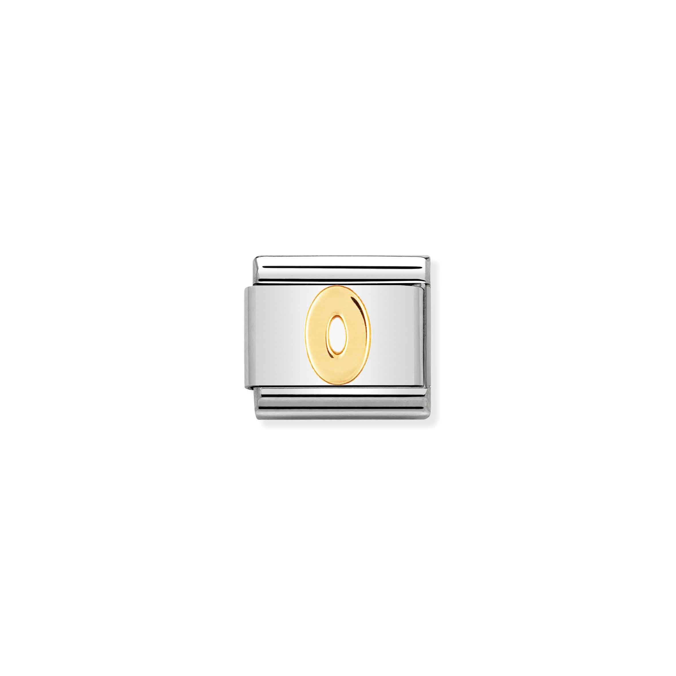 Charm, Composable Link, Number 0 in bonded yellow gold