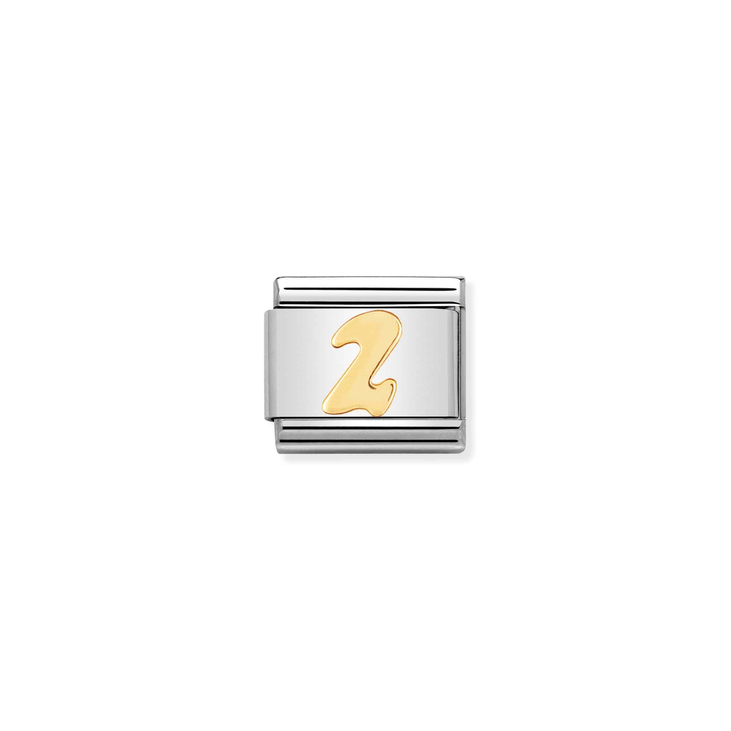 Charm, Composable Link, Number 2 in bonded yellow gold