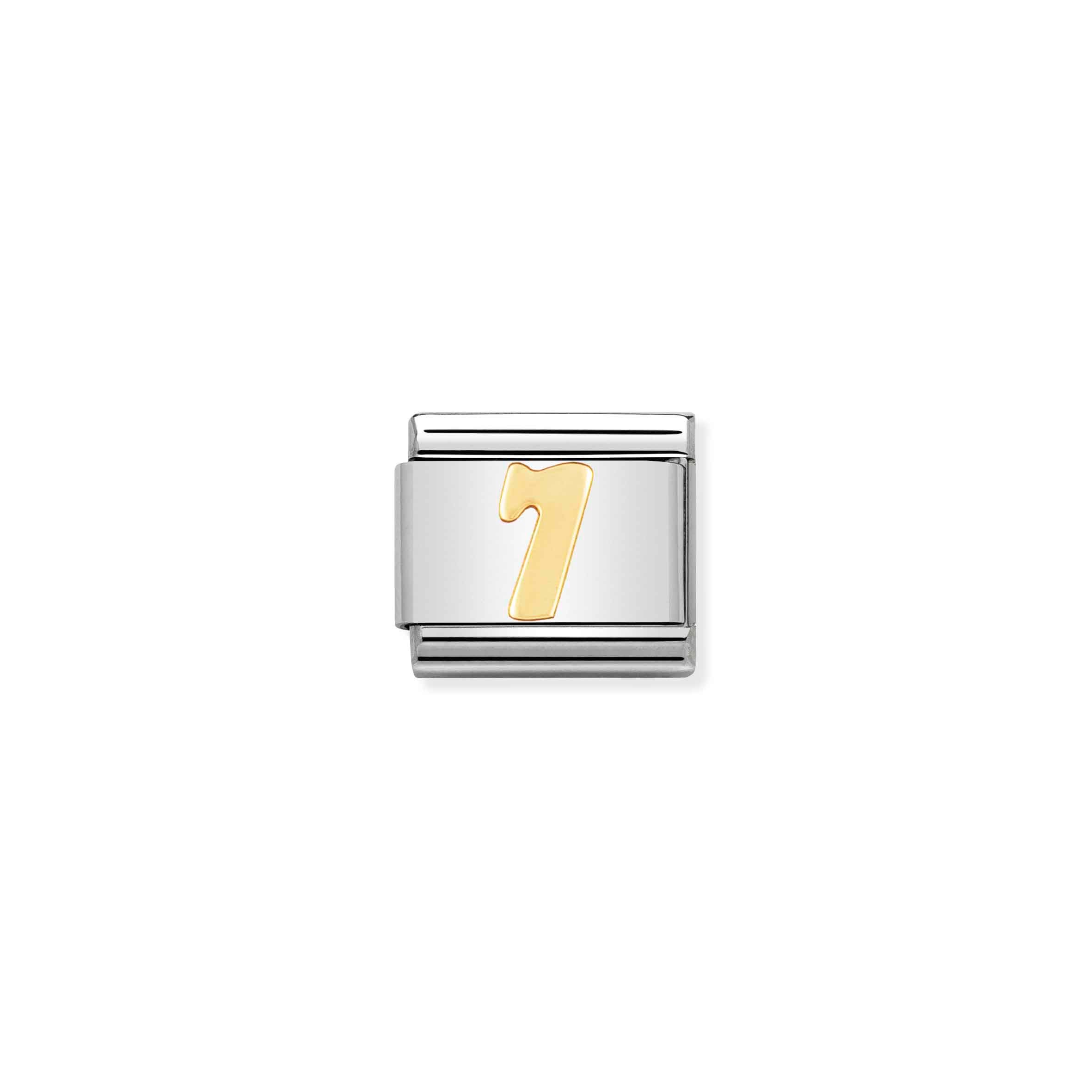 Charm, Composable Link, Number 7 in bonded yellow gold