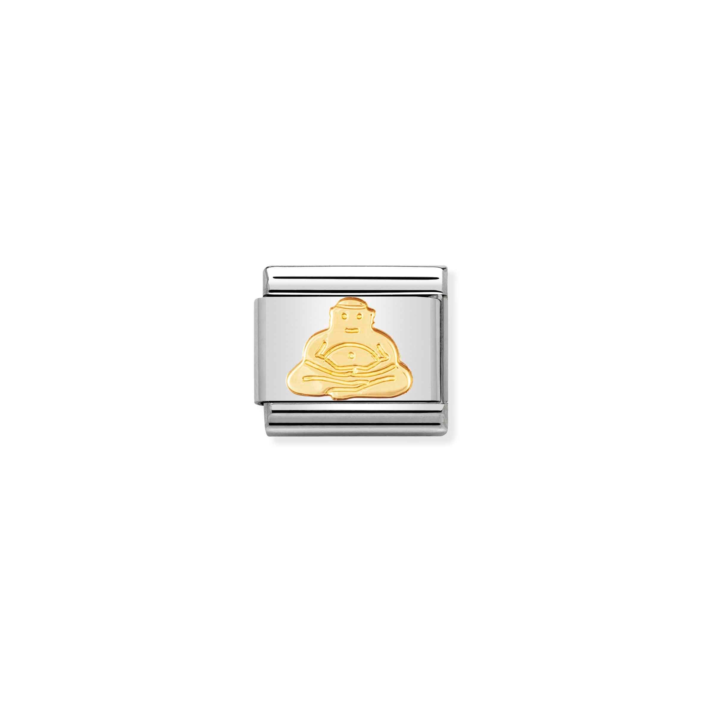 Charm, Composable Link, Buddha in bonded yellow gold