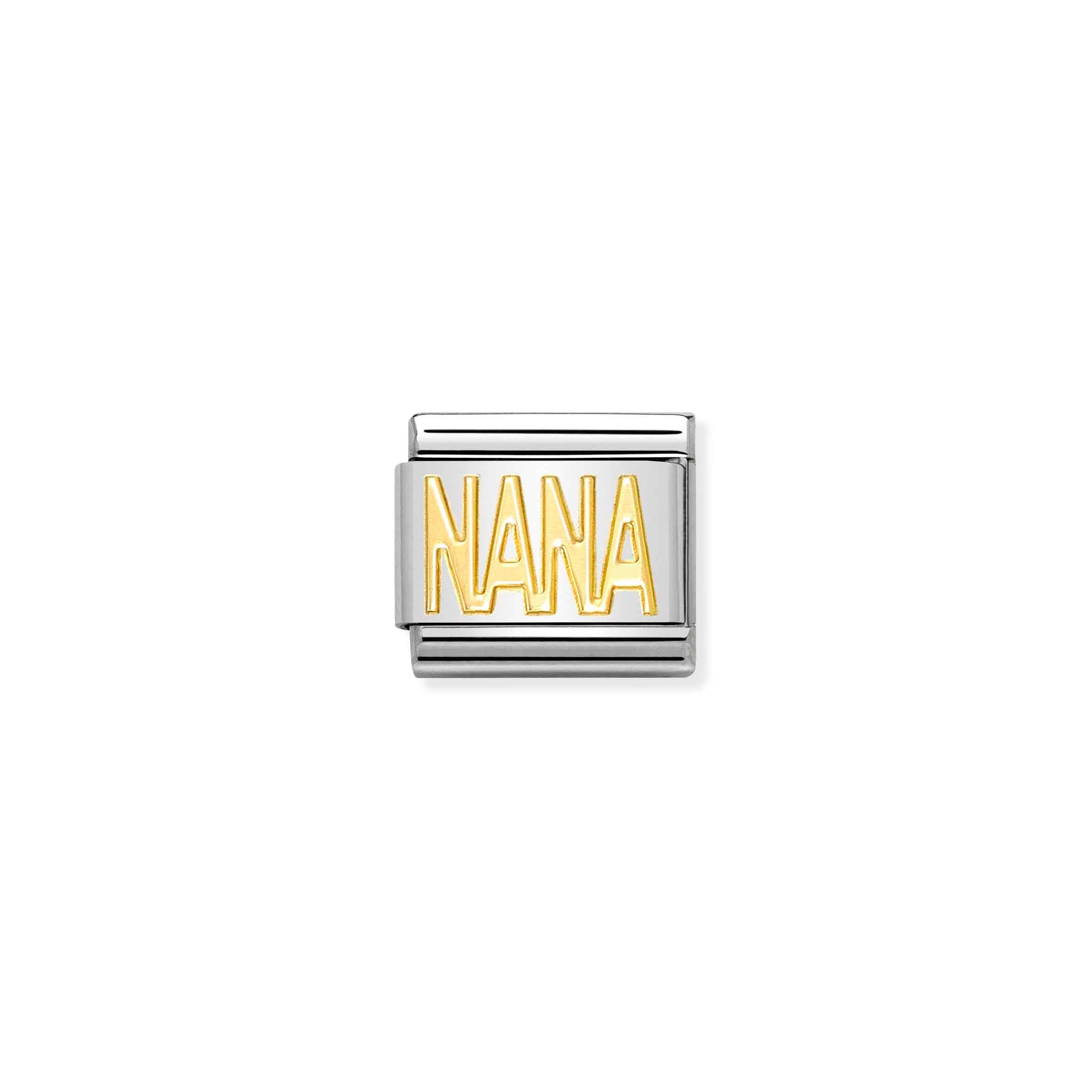 Charm, Composable Link, NANA in bonded yellow gold