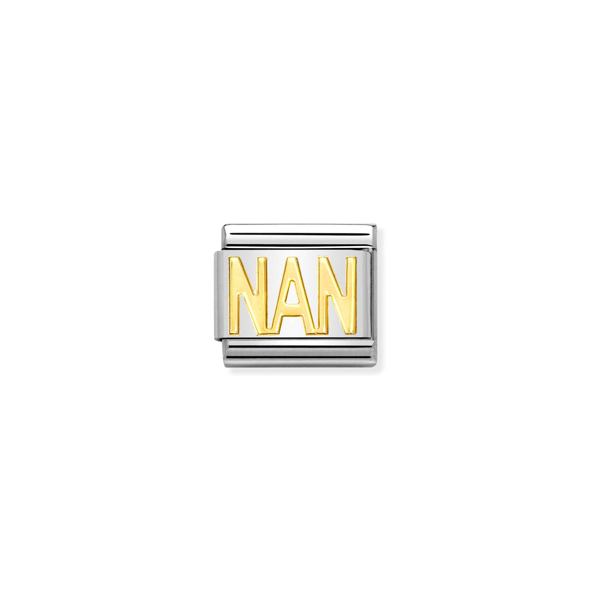 Charm, Composable Link, NAN in bonded yellow gold