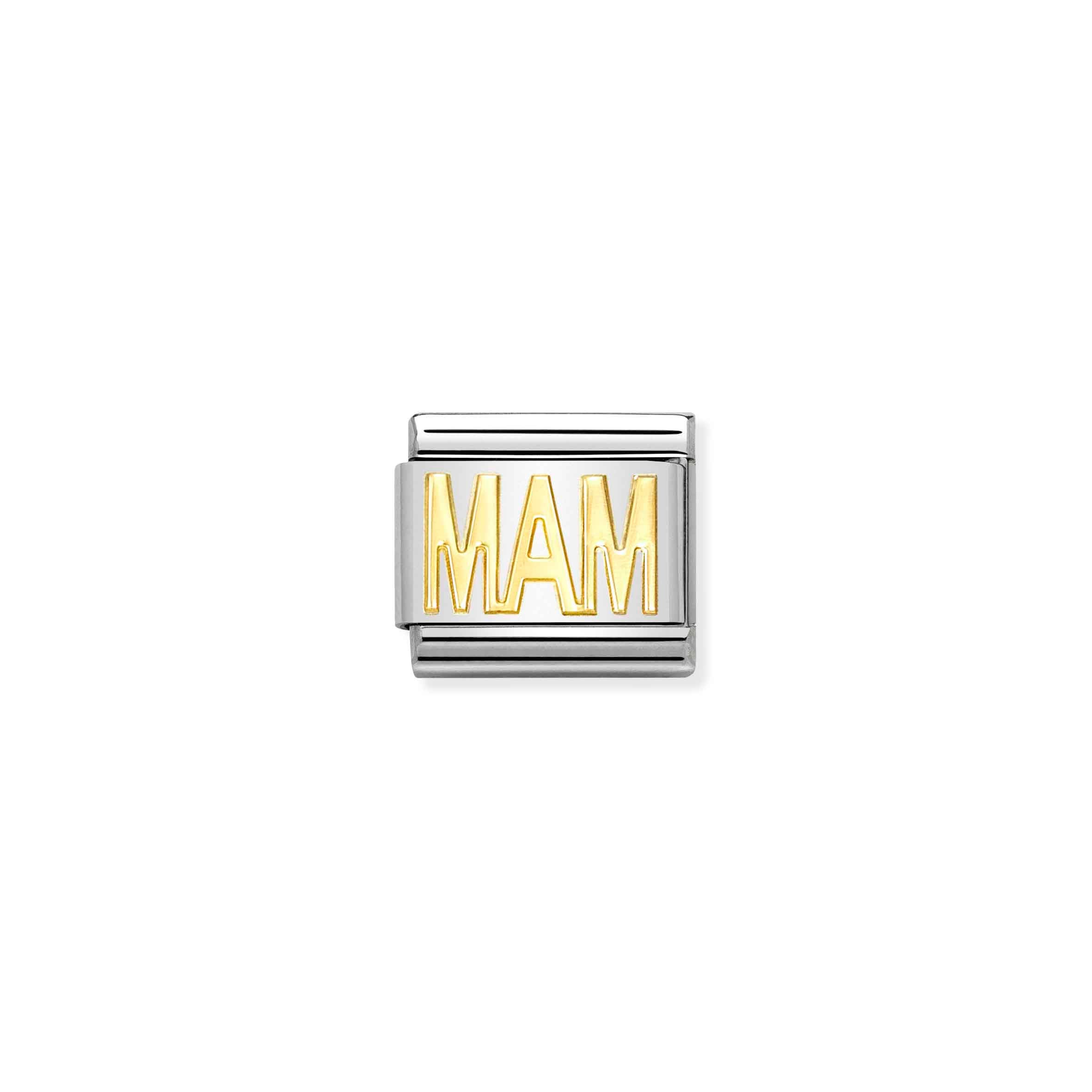 Charm, Composable Link, MAM in bonded yellow gold