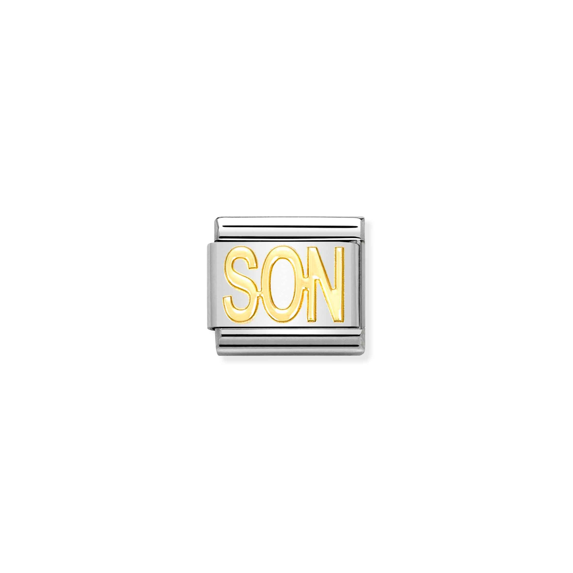 Charm, Composable Link, Son writing in Gold