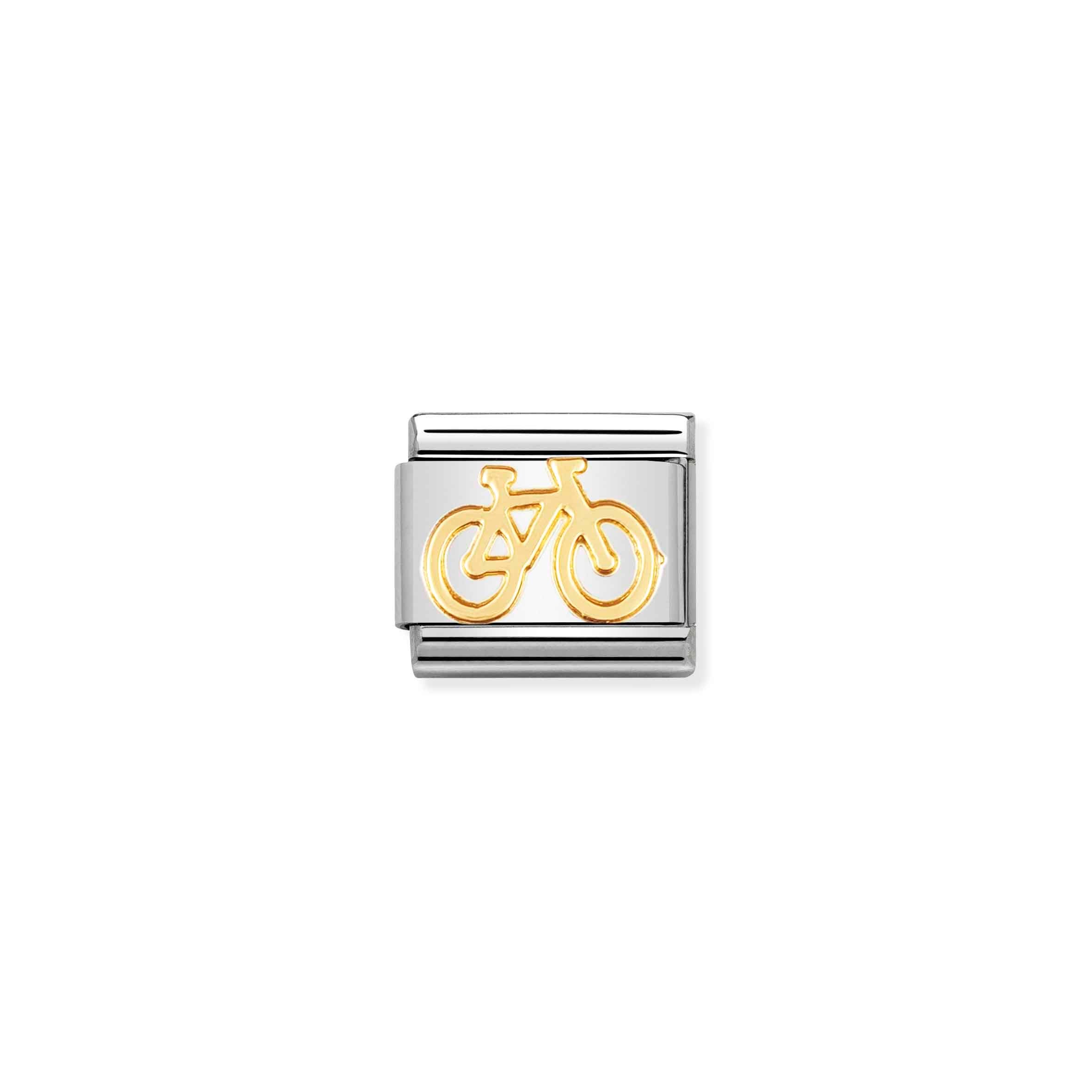 Charm, Composable Link, Bike in bonded yellow gold