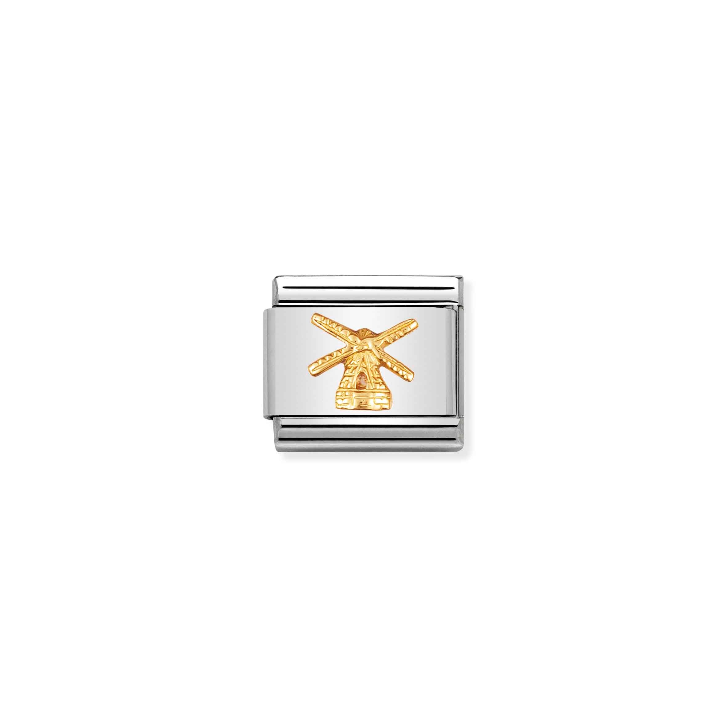 Charm, Composable Link, Windmill in Gold
