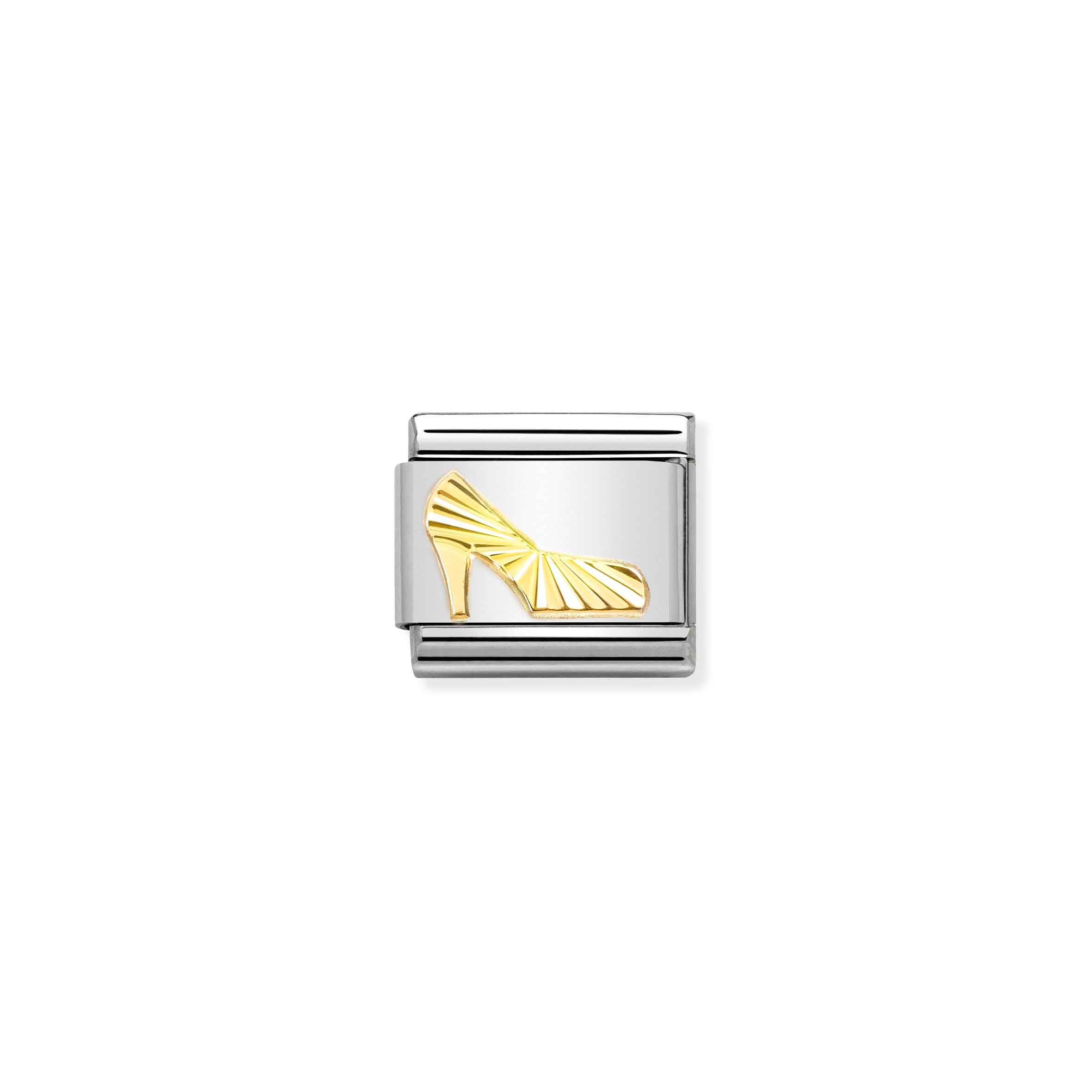 Charm, Composable Link, Shoe, etched detail