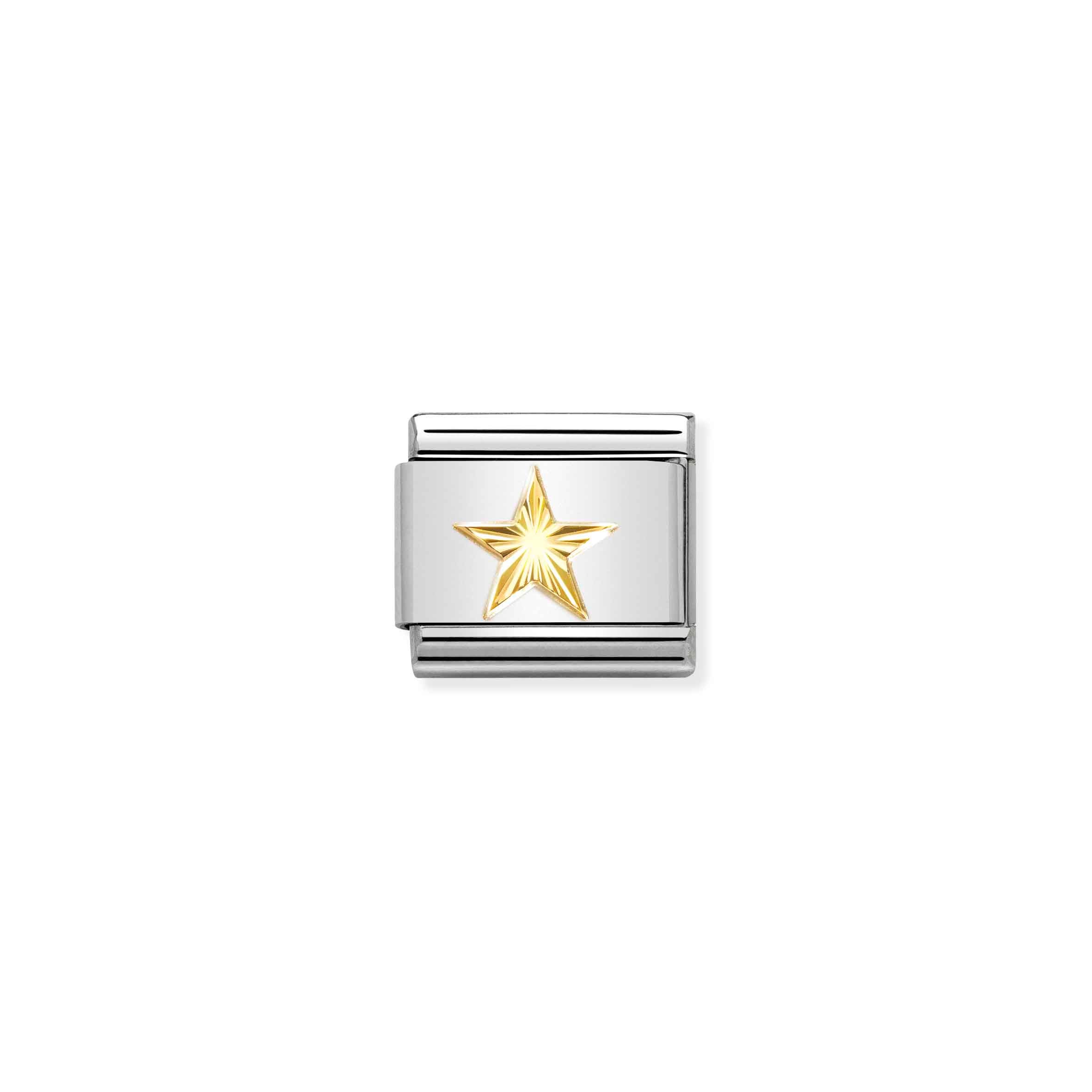 Charm, Composable Link, Star, etched detail