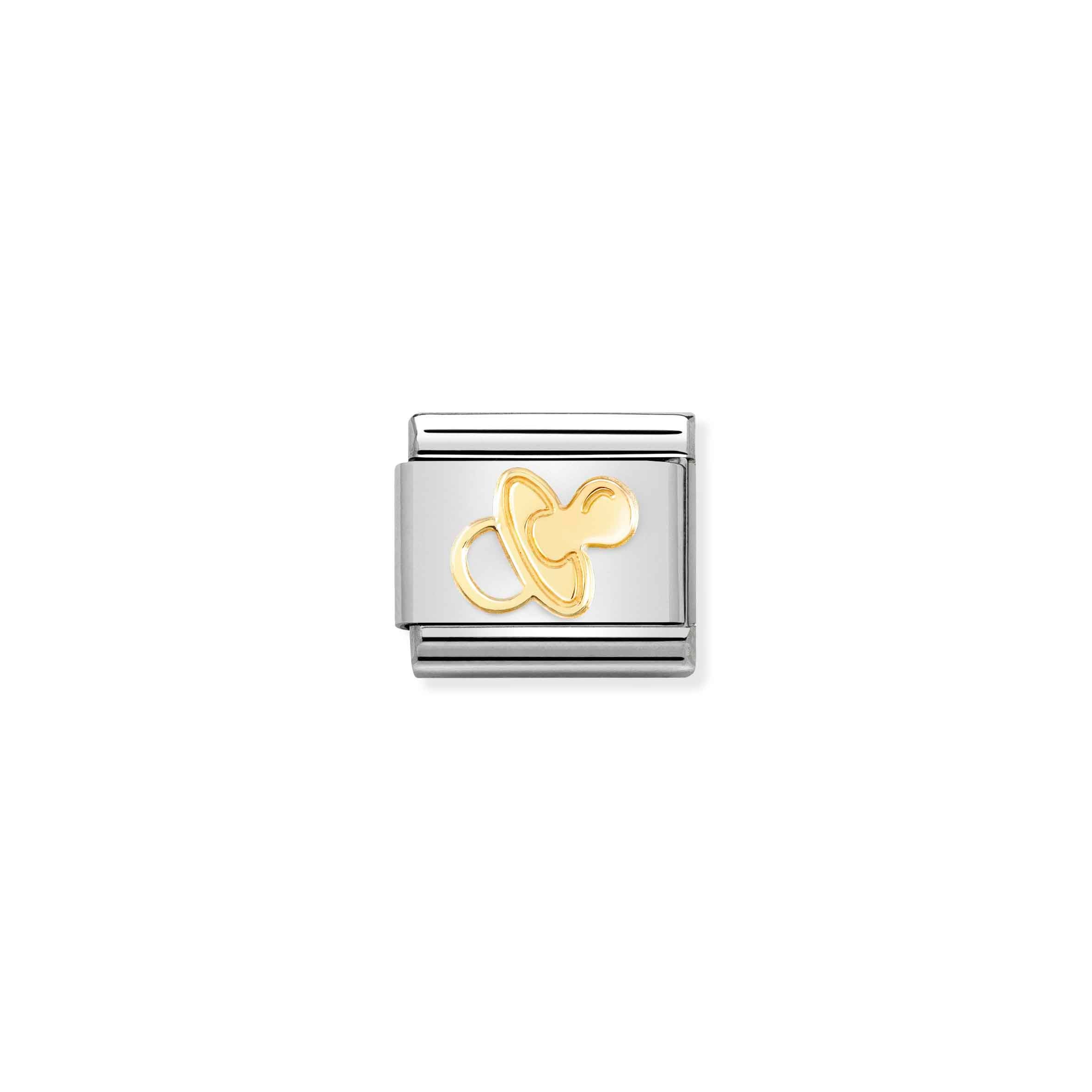 Charm, Composable Link, gold Pacifier