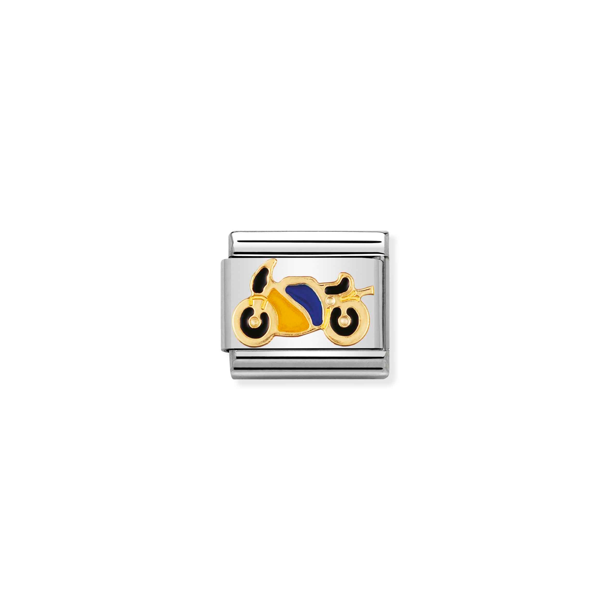 Charm, Composable Link, with Enamel Motorcycling