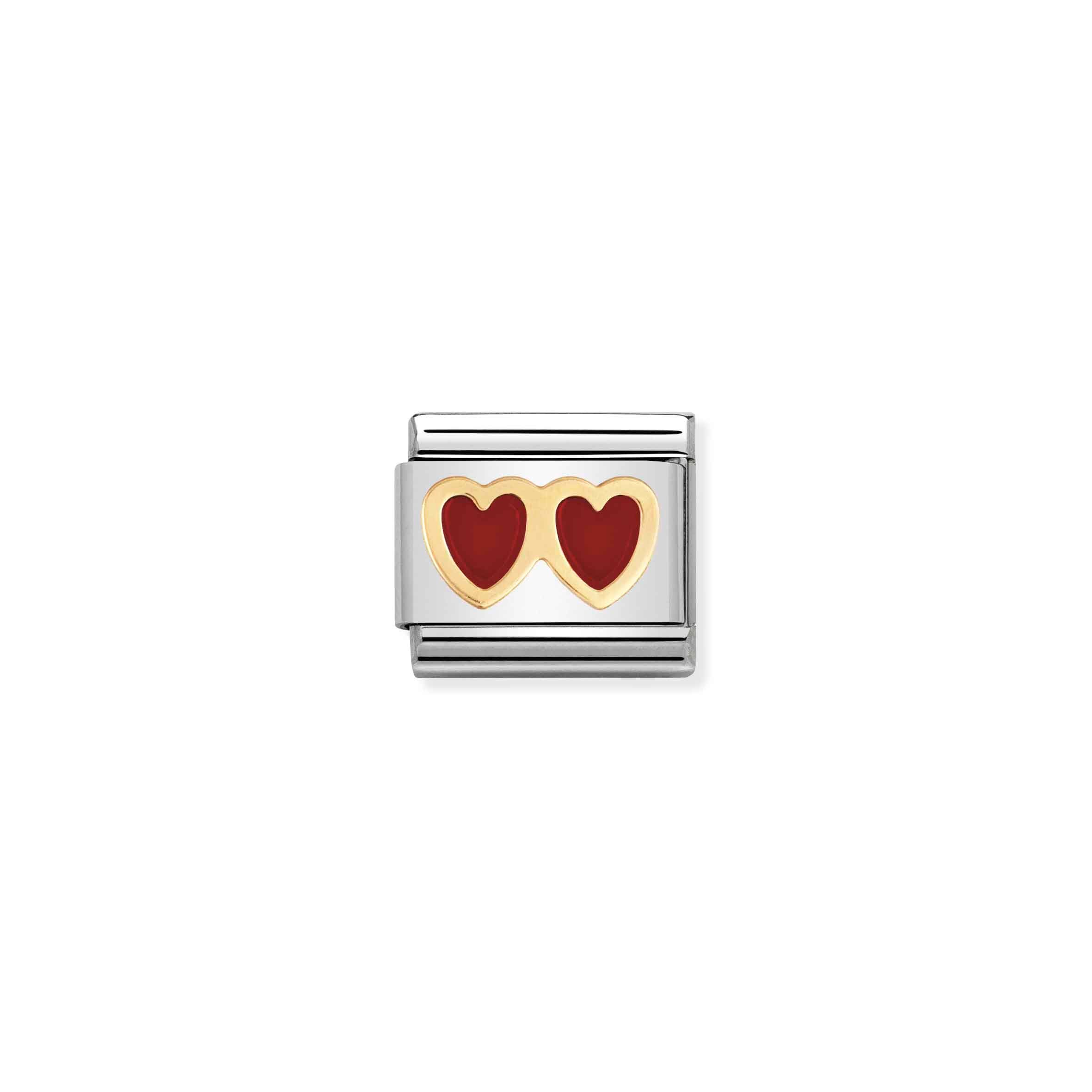 Charm, Composable Link, red Hearts