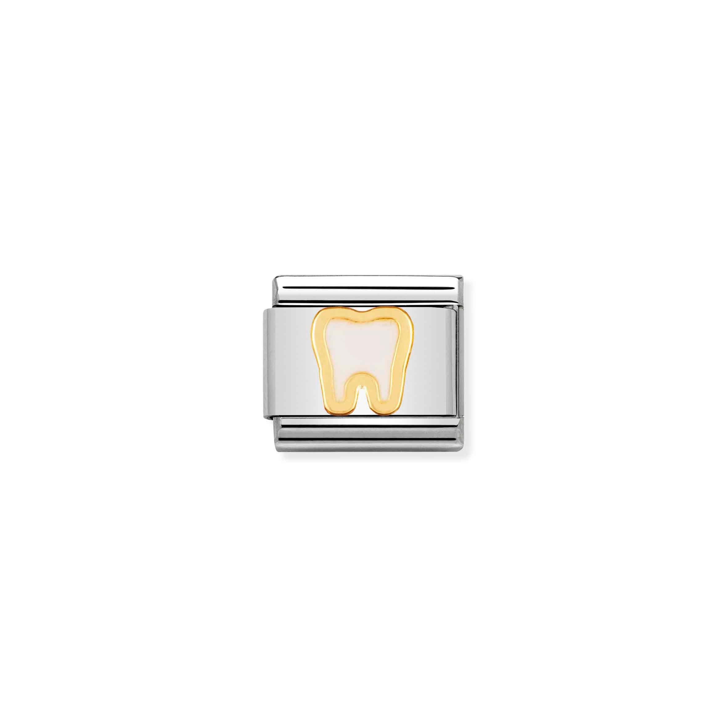 Charm, Composable Link, Tooth in bonded yellow gold
