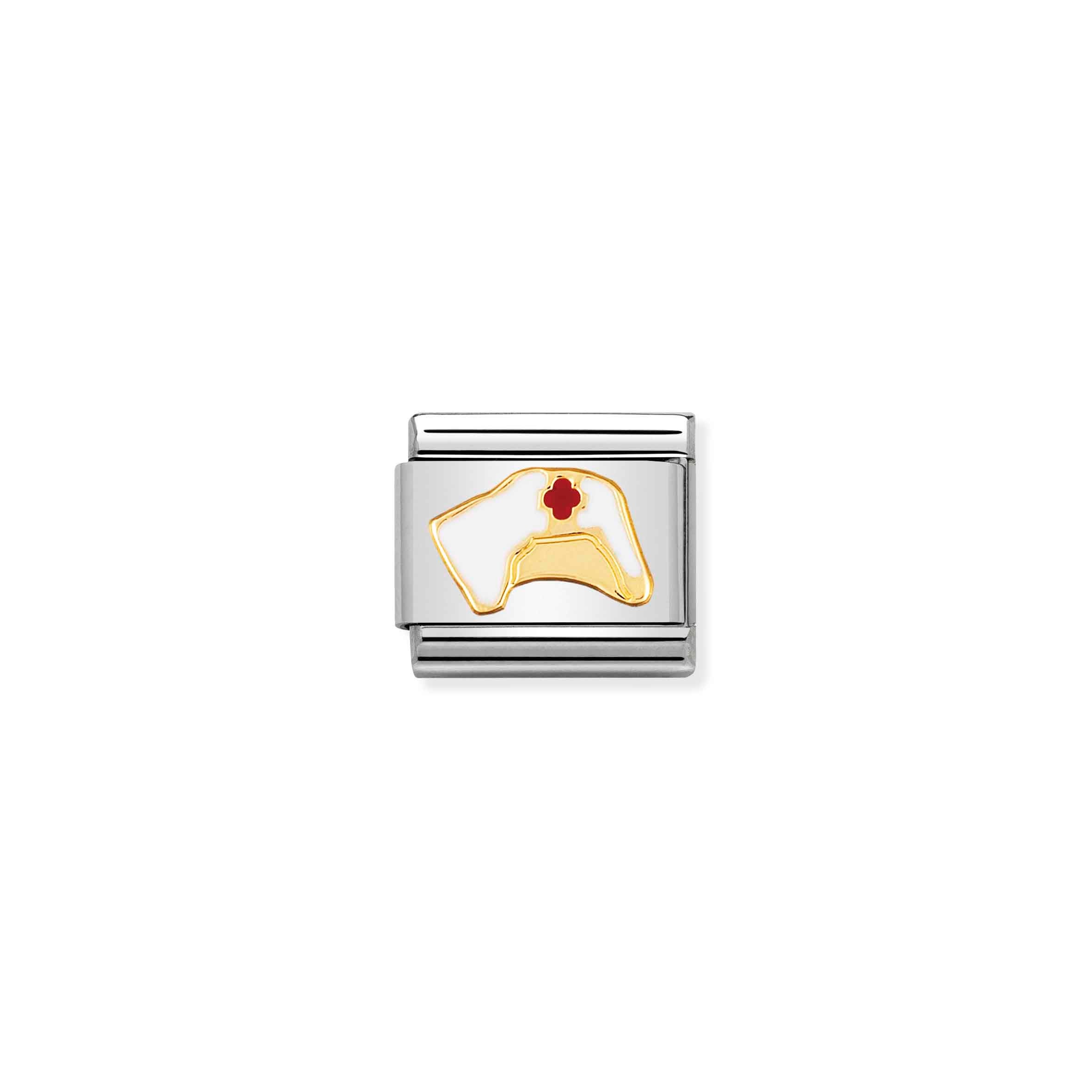 Charm, Composable Link, Nurse's Hat in bonded yellow gold