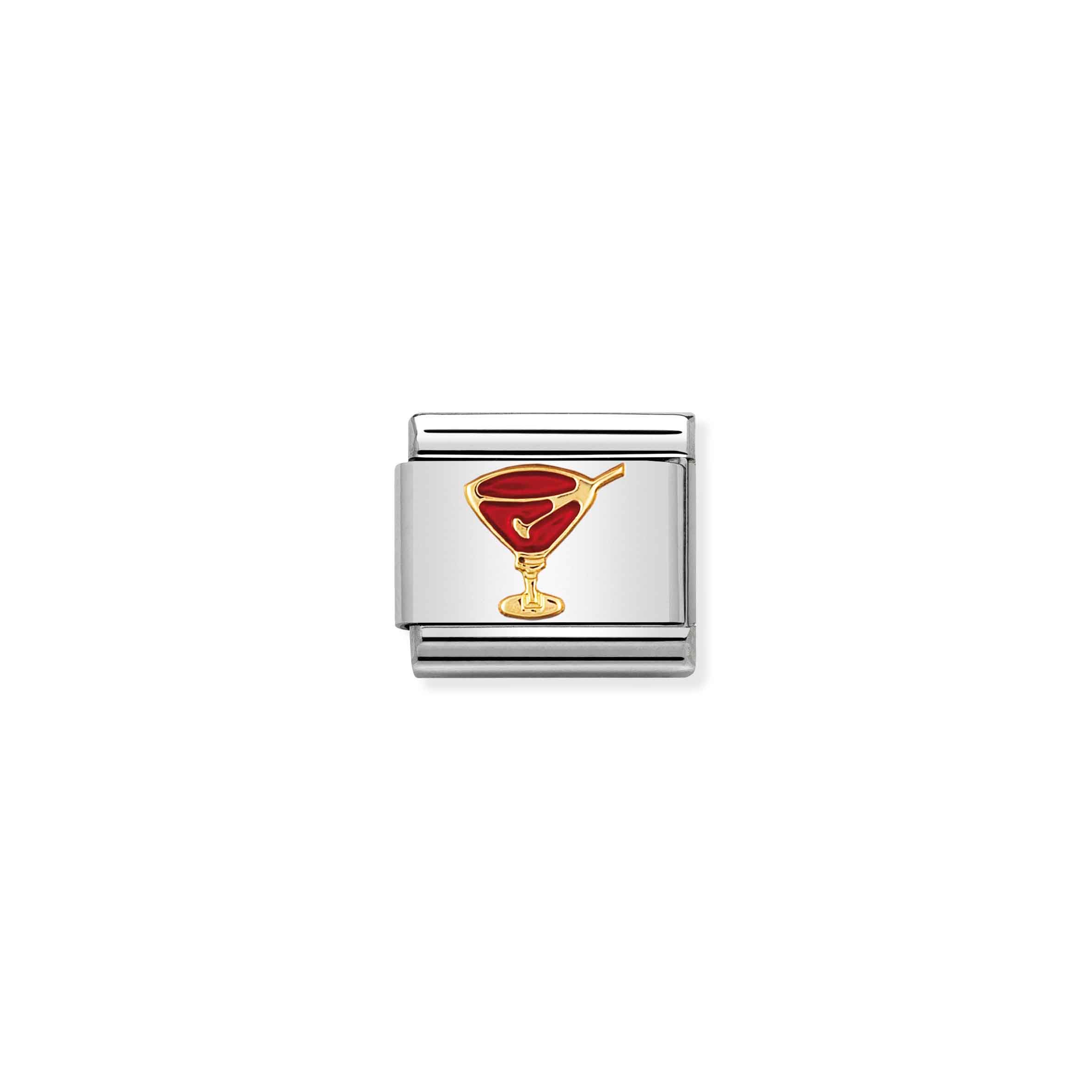 Charm, Composable Link, red Cocktail Glass