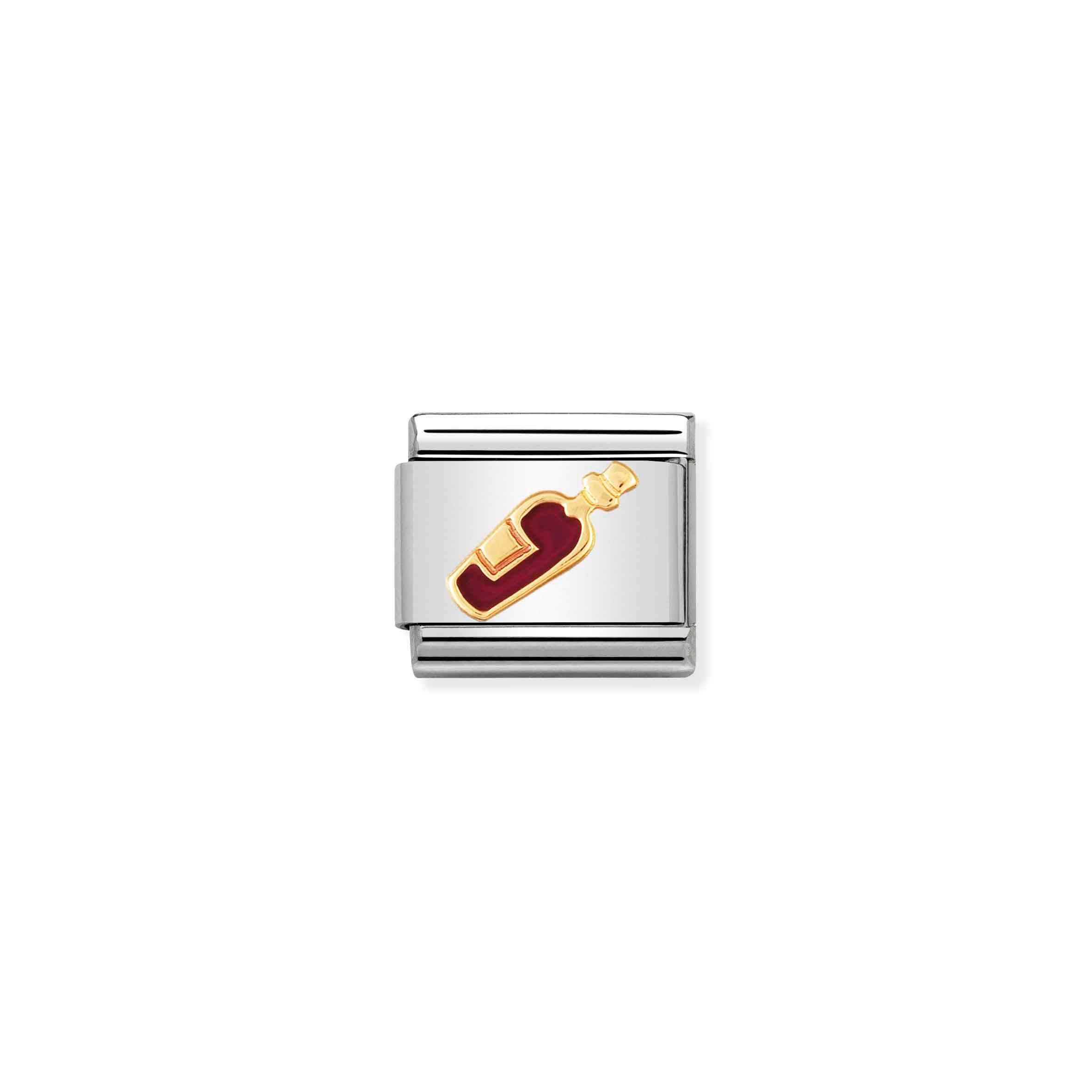 Charm, Composable Link, red Wine in Enamel