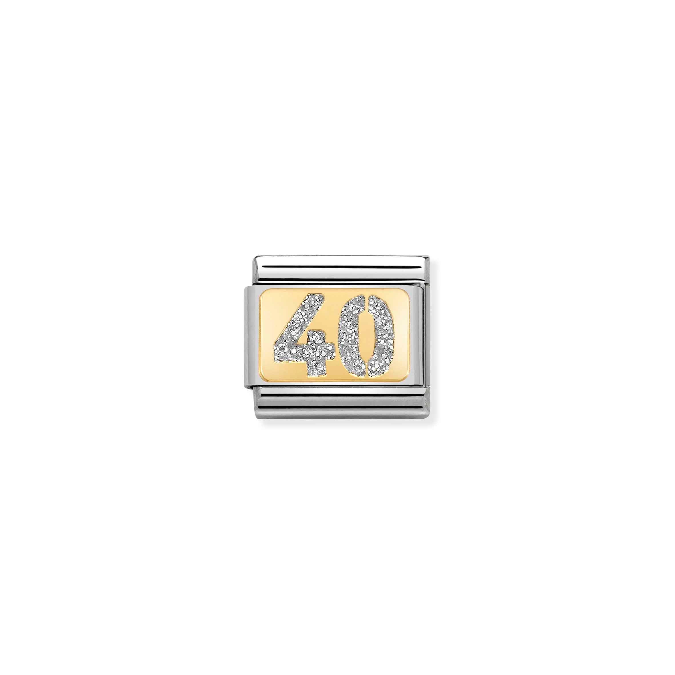 Charm, Composable Link, Glitter Number 40