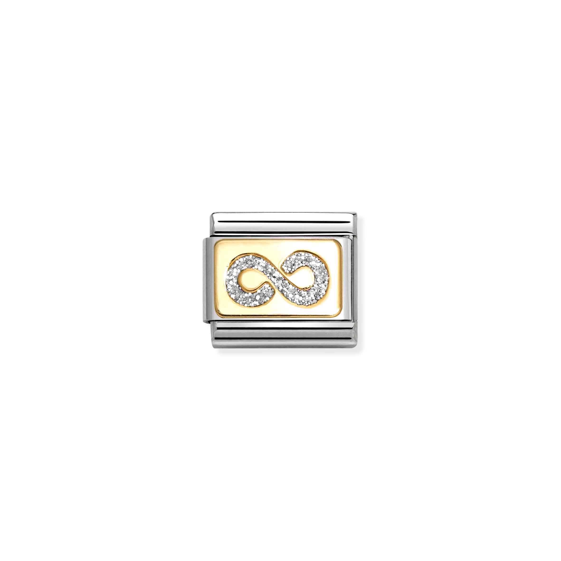 Charm, Composable Link, Infinity, Silver Glitter
