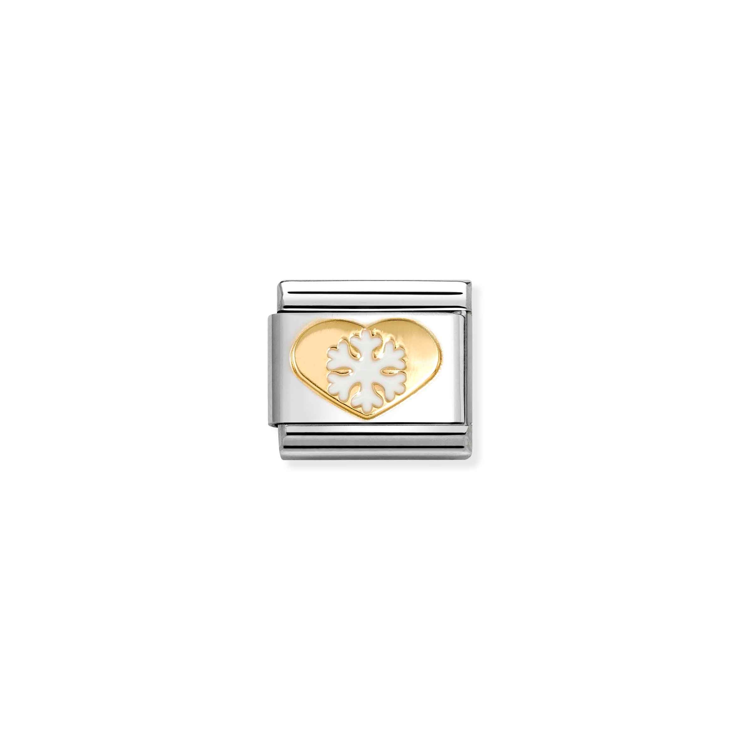 Charm, Composable Link, Heart, Snowflake White