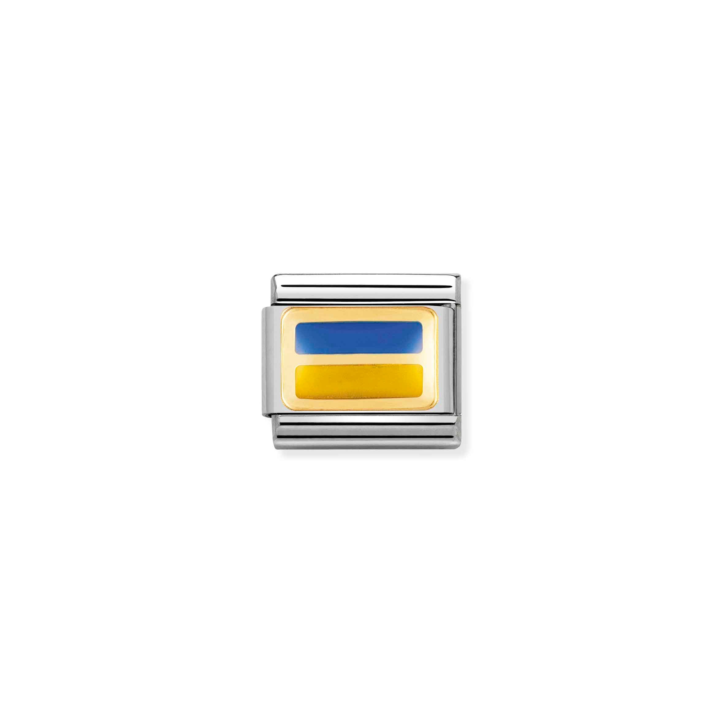Charm, Composable Link, Ukraine Flag in Enamel