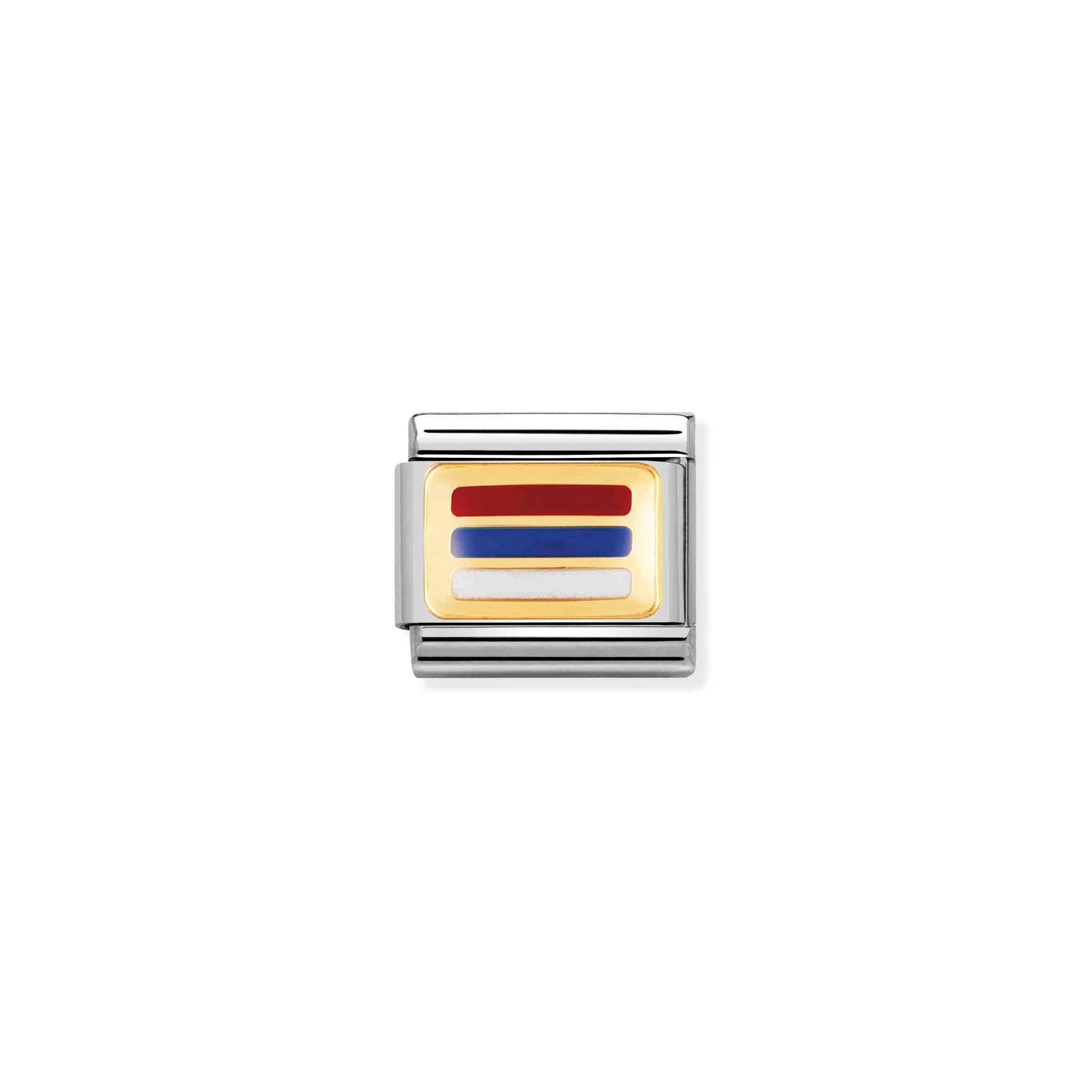 Charm, Composable Link, gold Serbia Flag