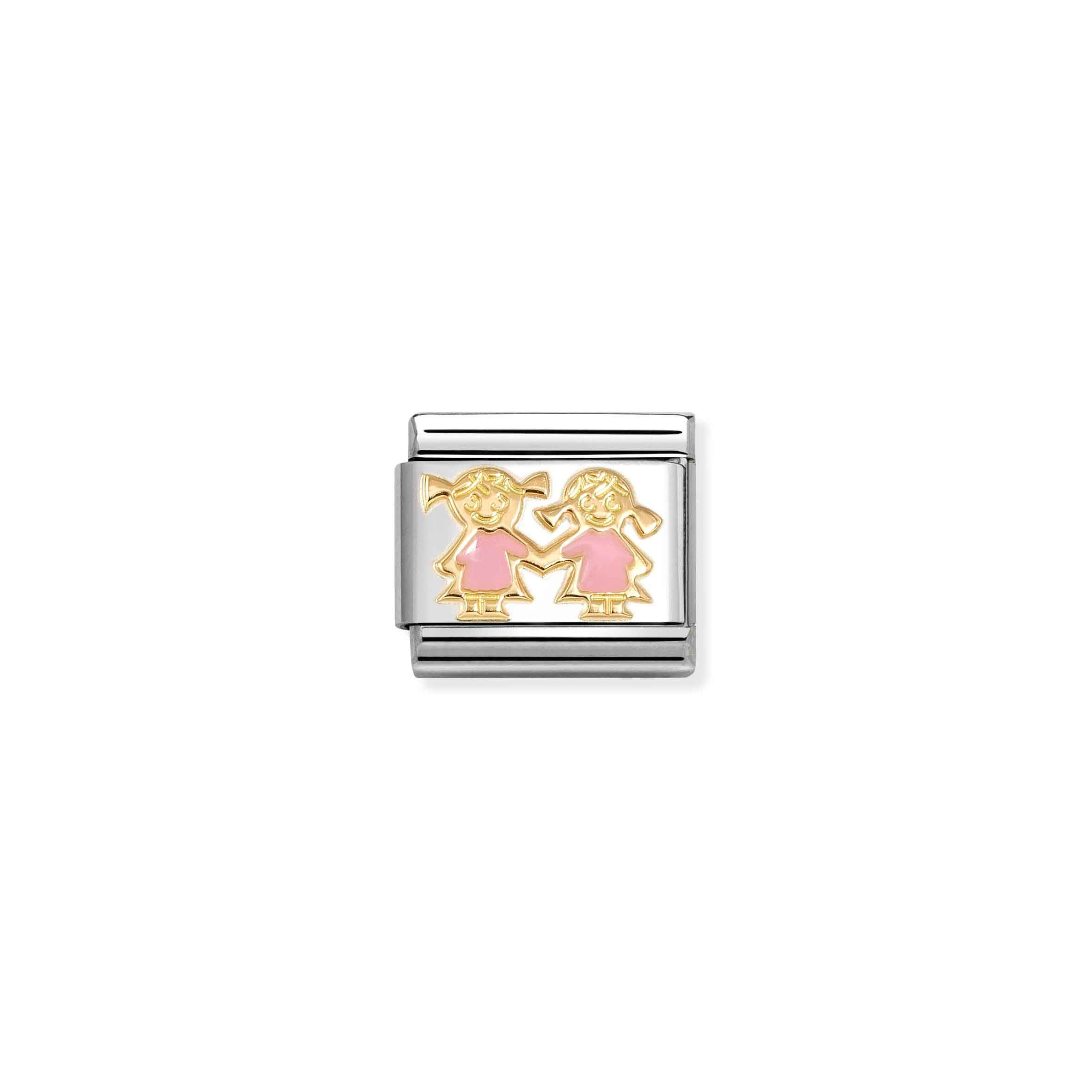 Charm, Composable Link, Sisters with enamel