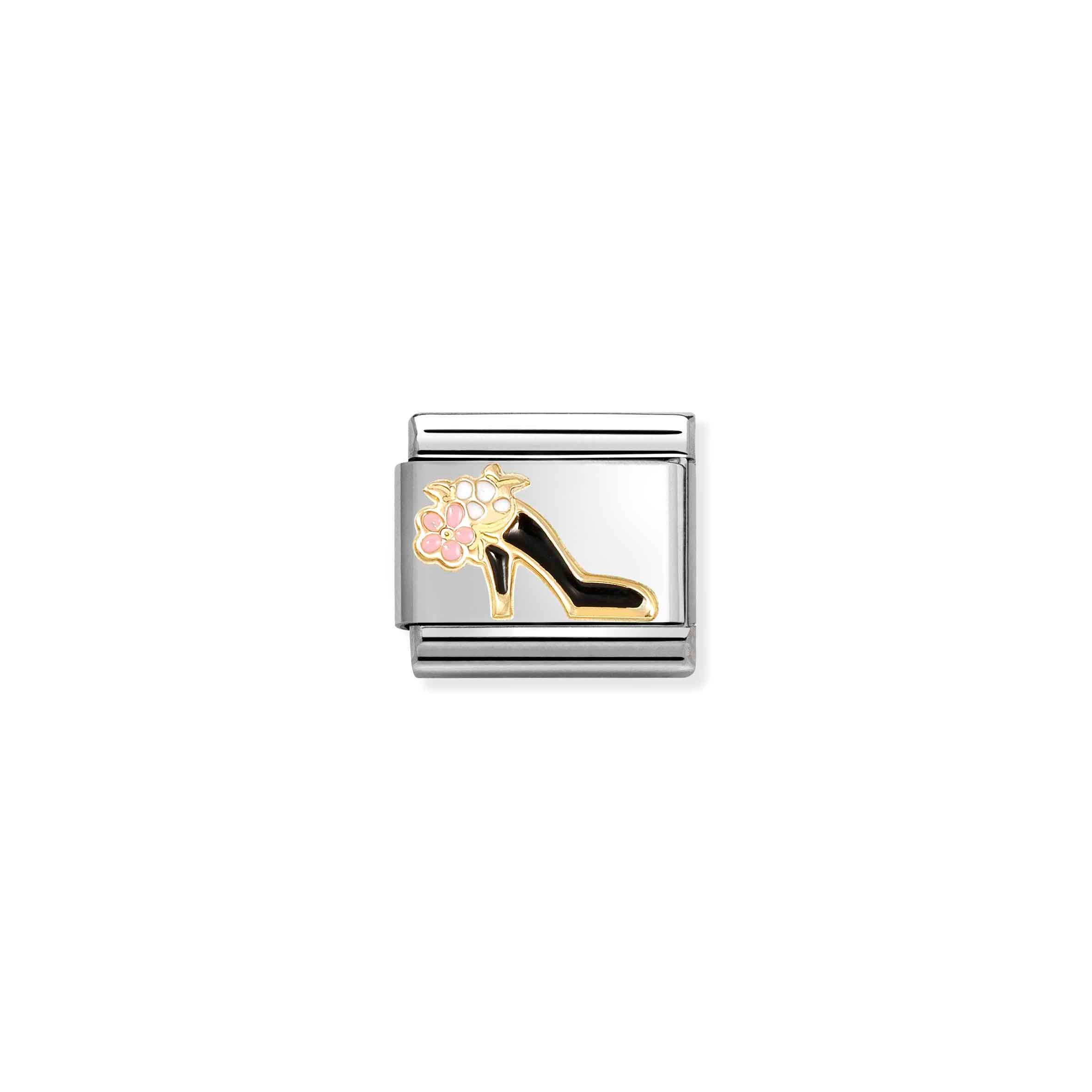Charm, Composable Link, High Heel Shoe Black