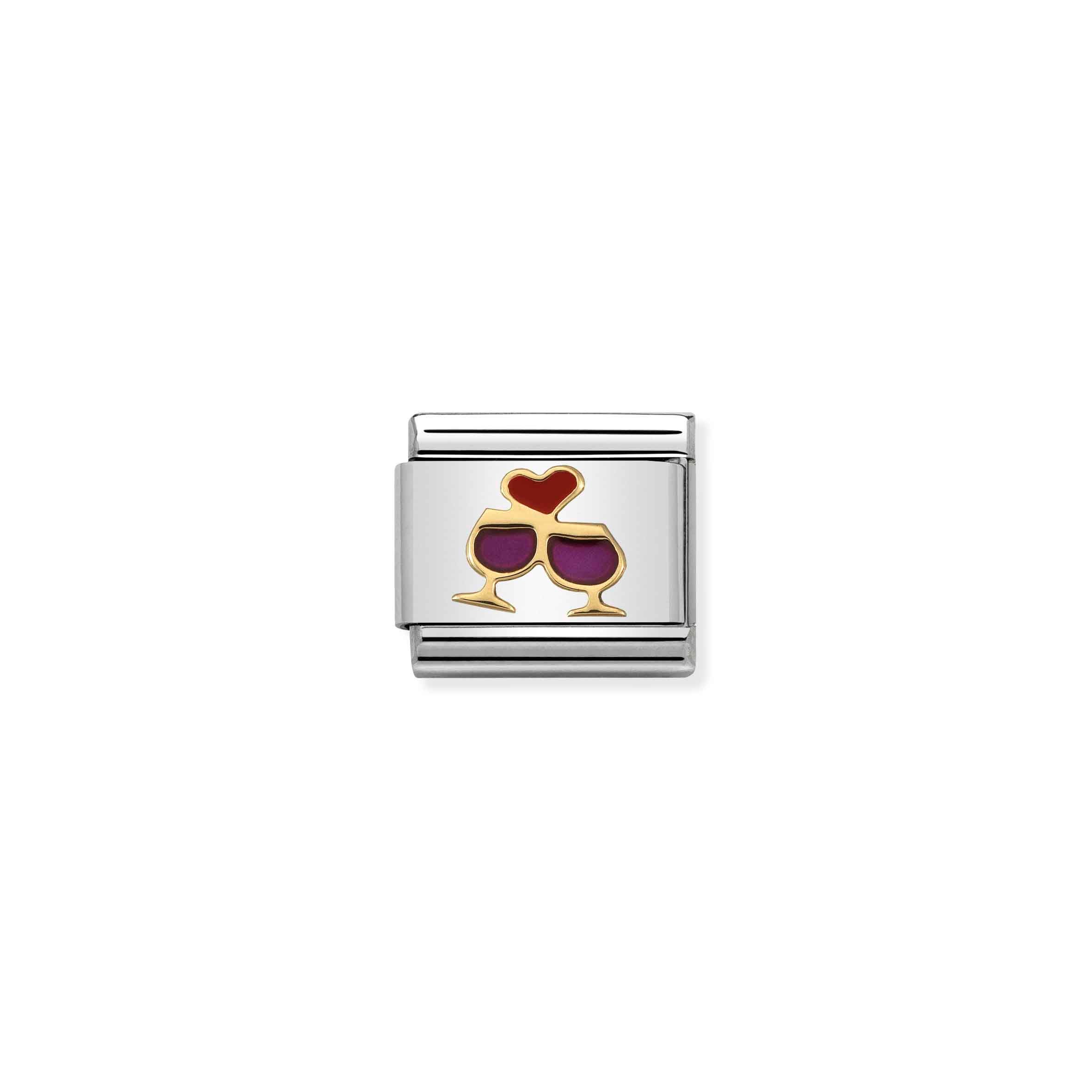 Charm, Composable Link, Glasses with Heart