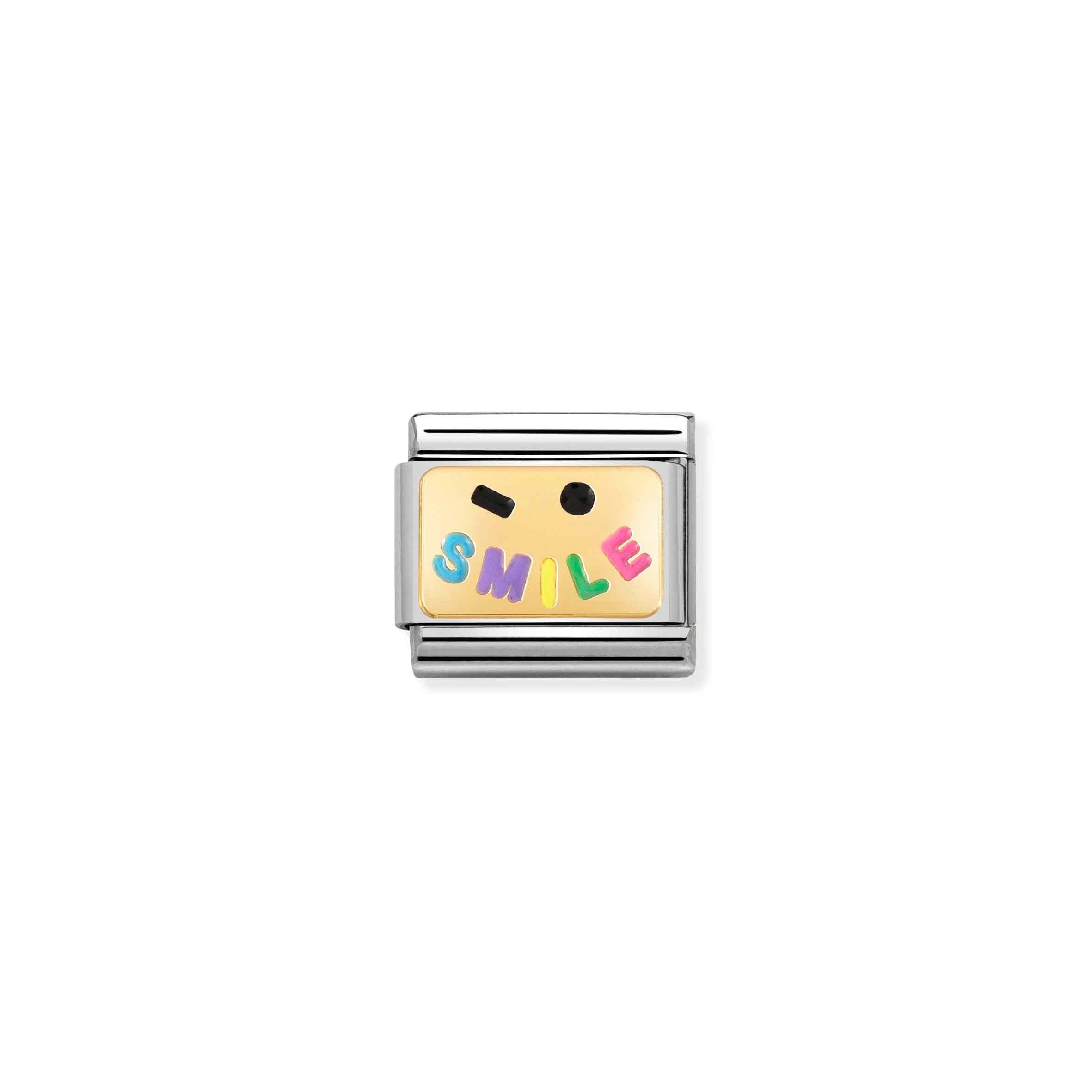 Charm, Composable Link, yellow gold SMILE