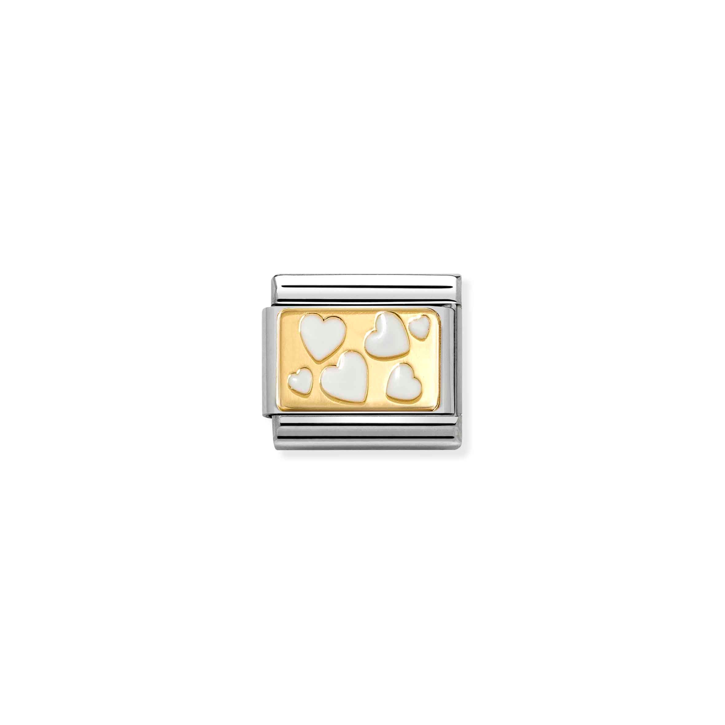 030284_70_01_0a42.jpg Charm, Composable Link, White Hearts Plaque
