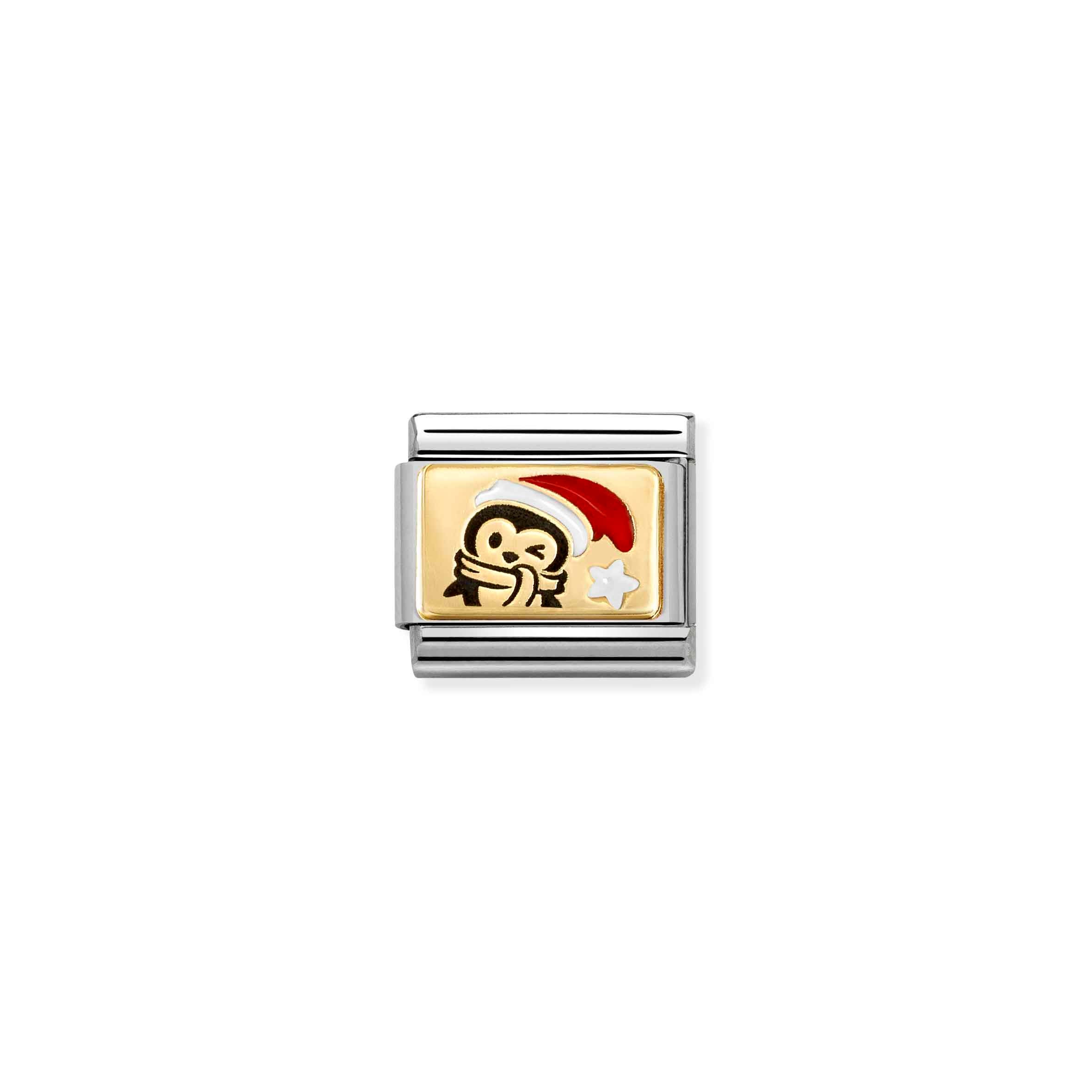 Charm, Composable Link, Penguin, Santa Hat