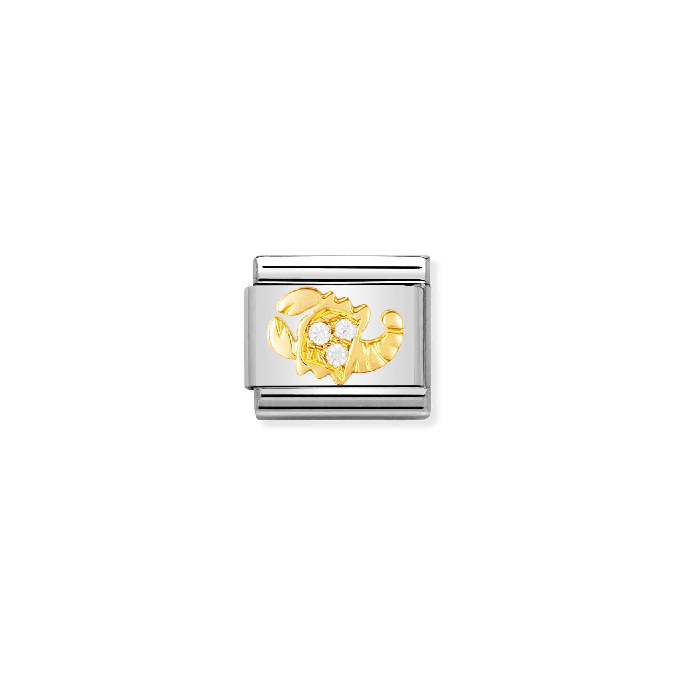 Charm, Composable Link, Scorpio in bonded yellow gold and Stone