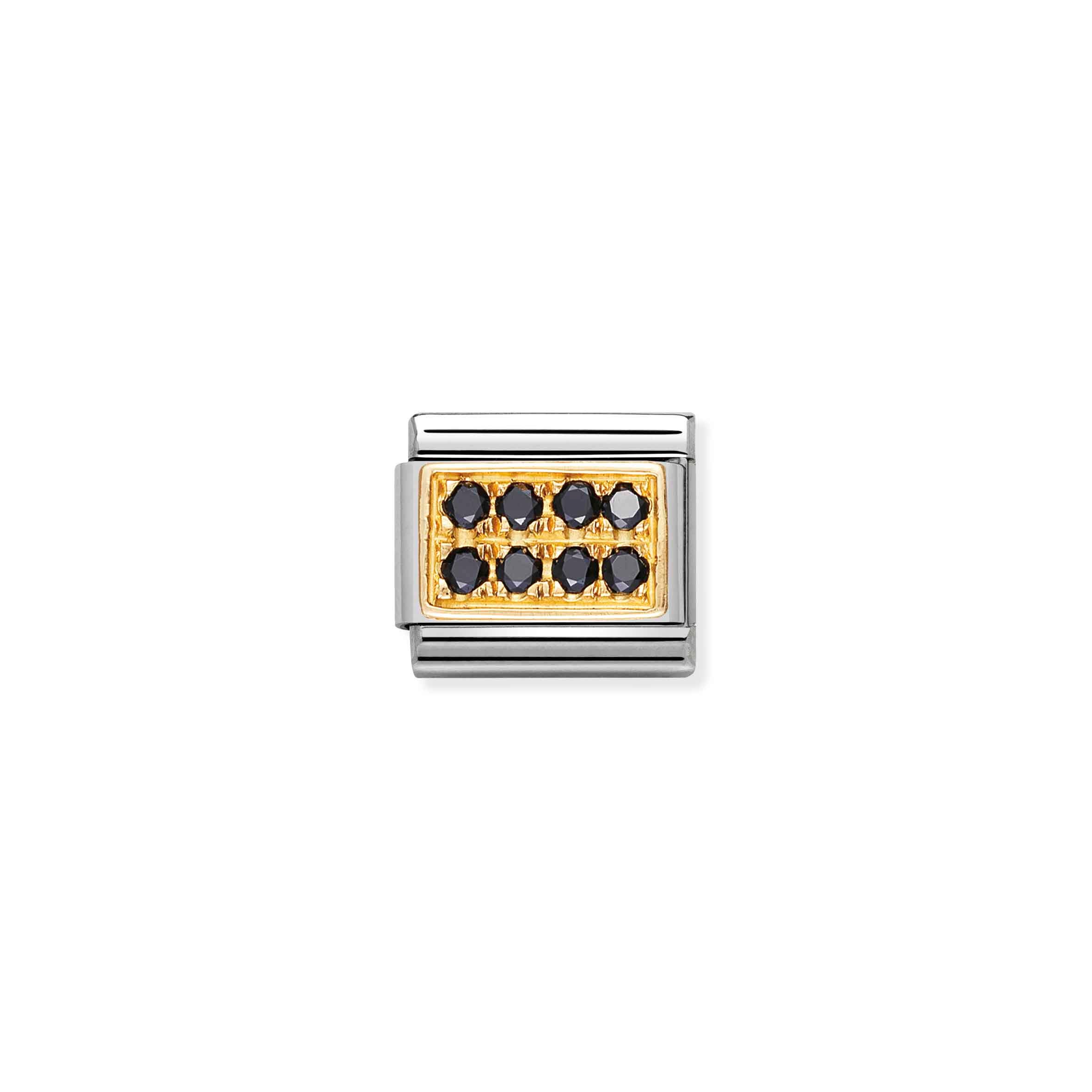 Charm, Composable Link, with black Zirconia