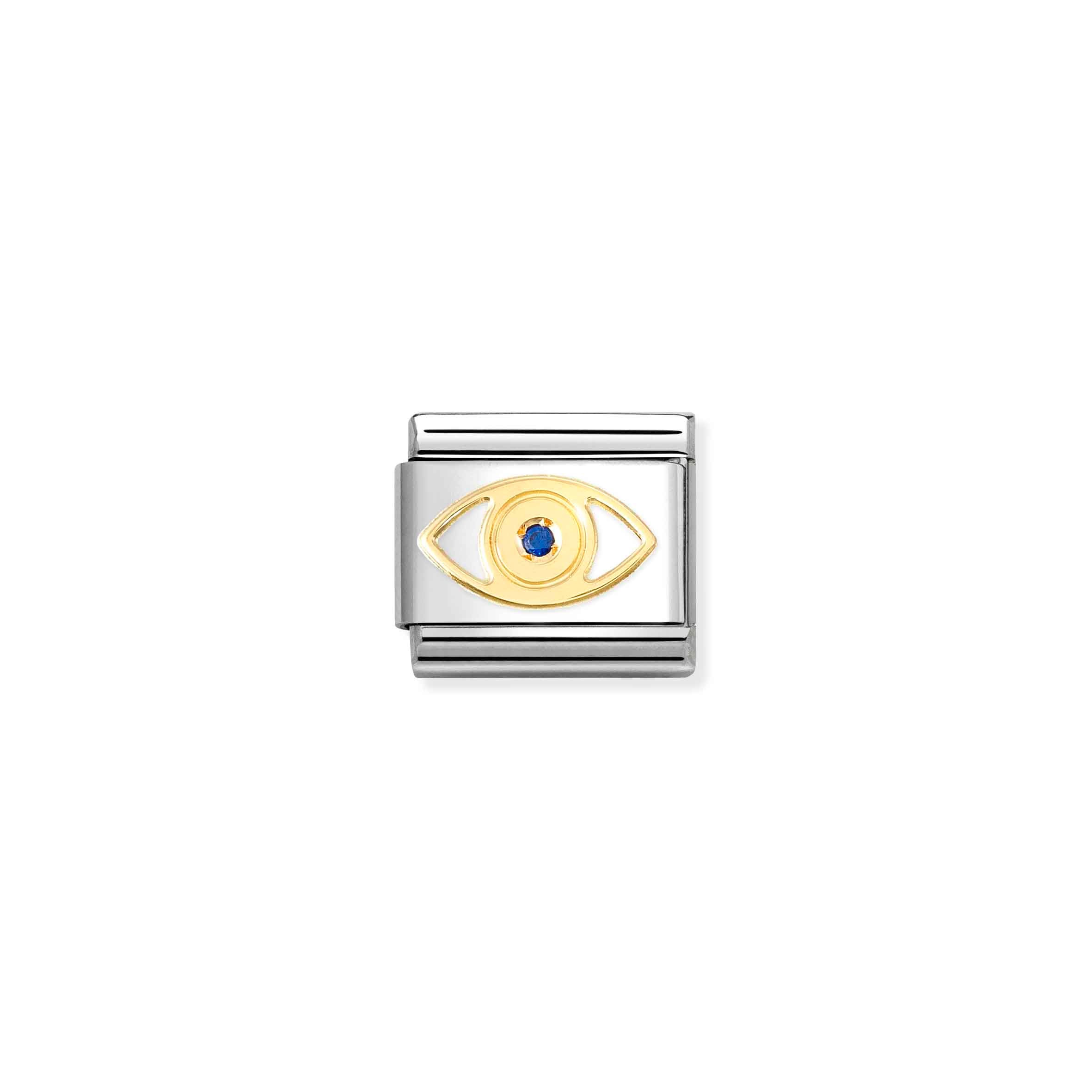 Charm, Composable Link, gold Greek Eye