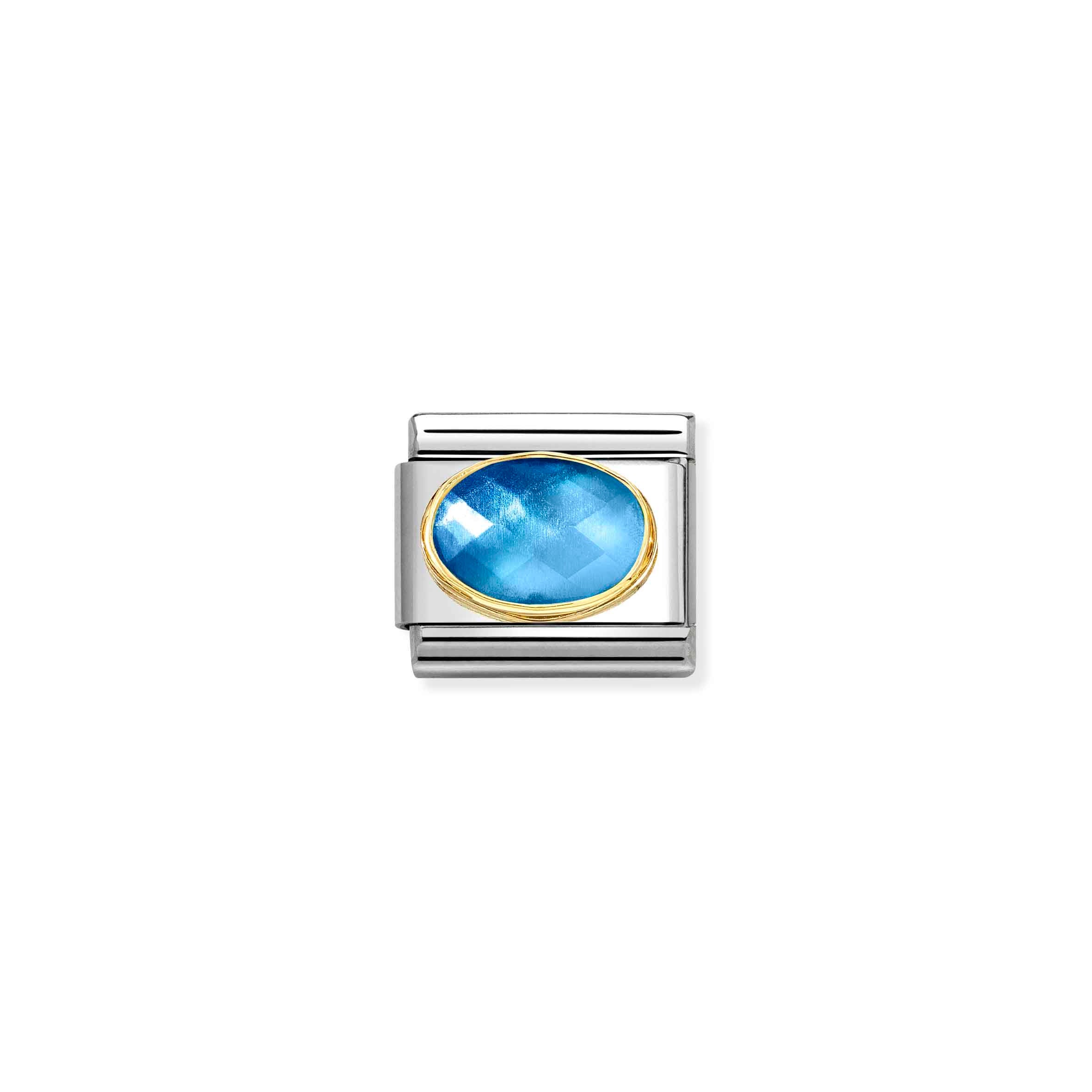 Charm, Composable Link, 2-Tone Blue Stone