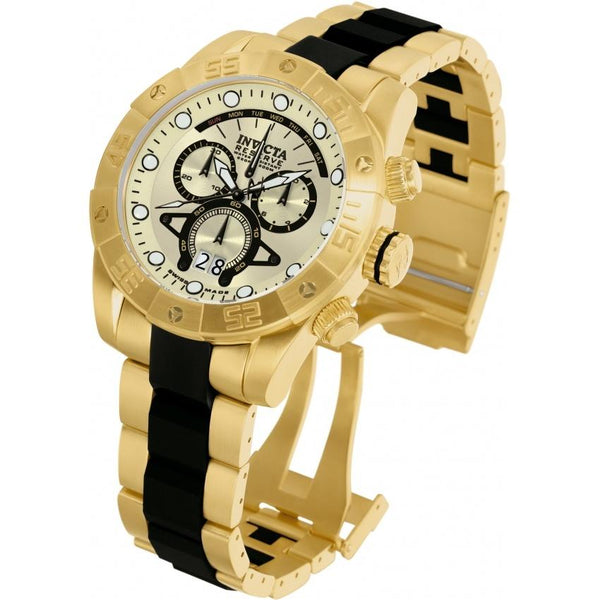 Invicta Men's 0333 Reserve Nekton Chronograph Black and Gold-Tone Stainless Steel Watch