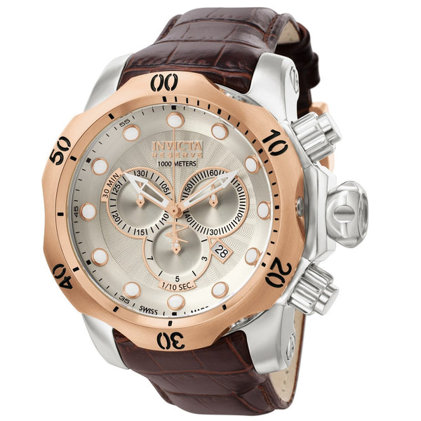 Invicta Men's 0359 Reserve Venom Chronograph Brown Leather Watch
