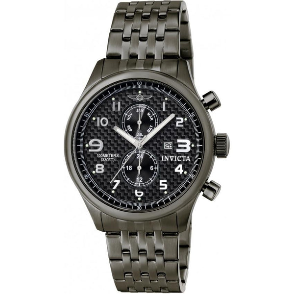 Invicta Men's 0368 Specialty Chronograph Gunmetal Stainless Steel Watch