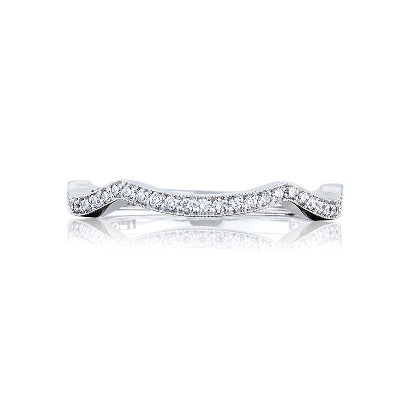 Tacori Platinum Ribbon Curved Wedding Band - 2647SMB
