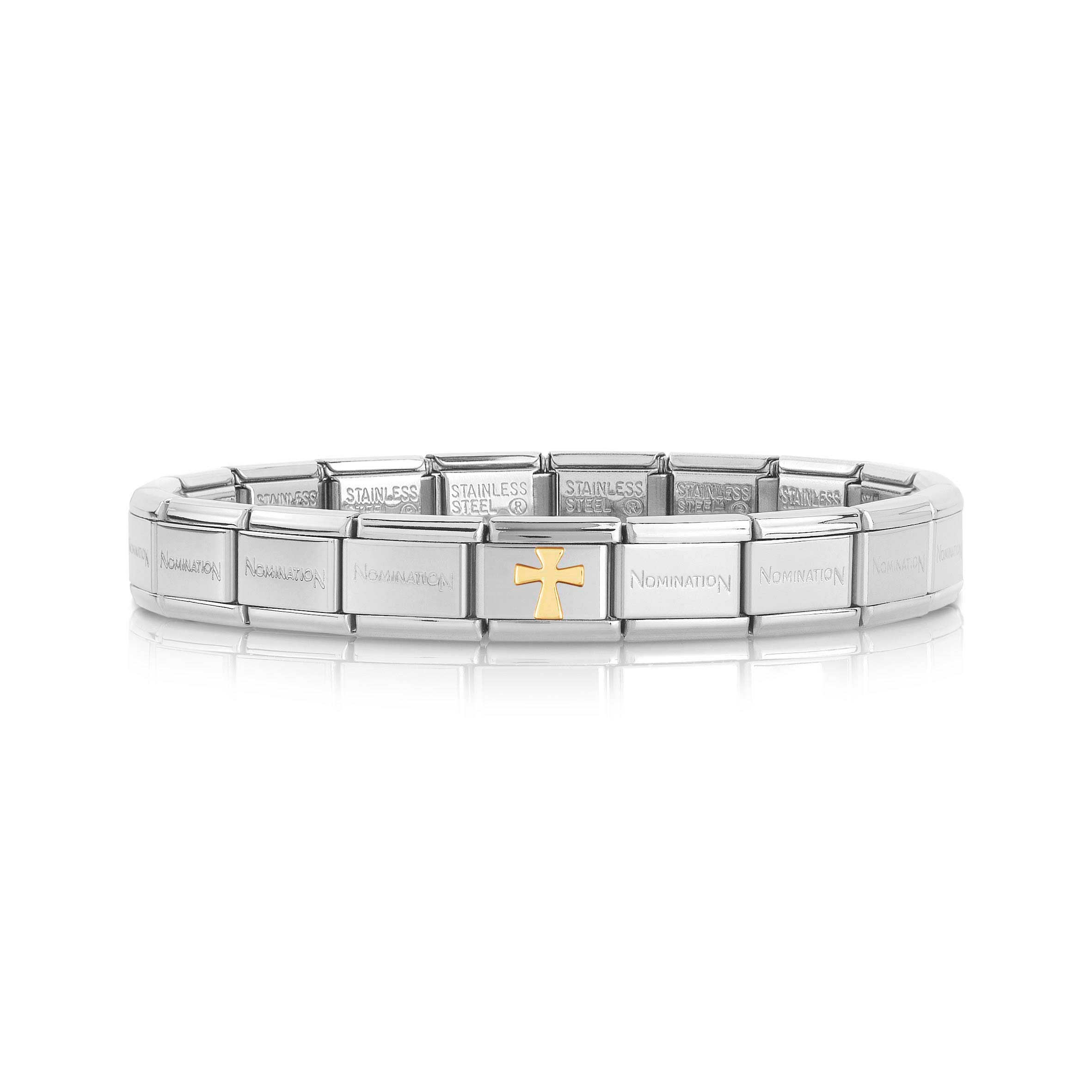 Composable Classic Bracelet with Cross in Gold