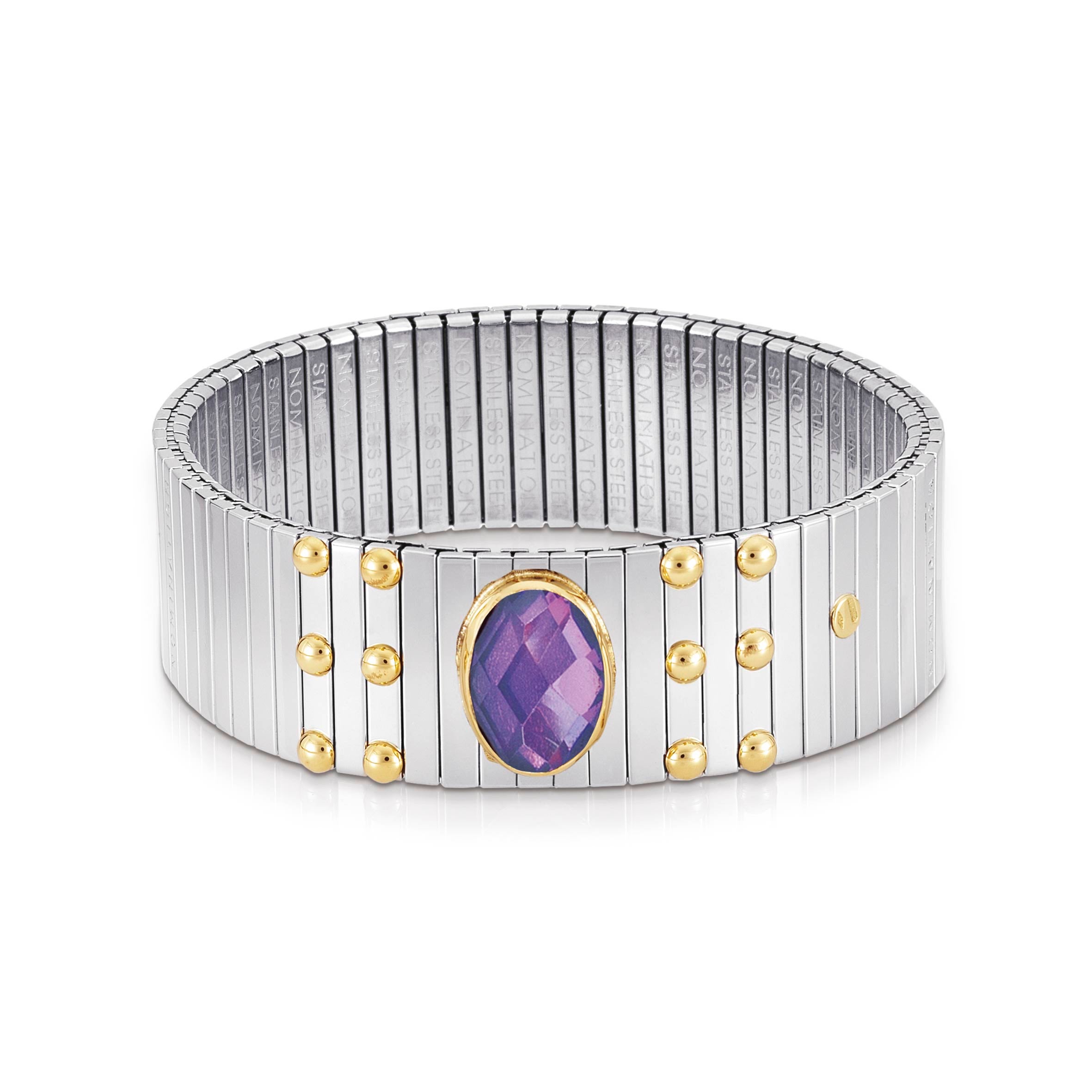 Extension Bracelet with Gold and Cubic Zirconia