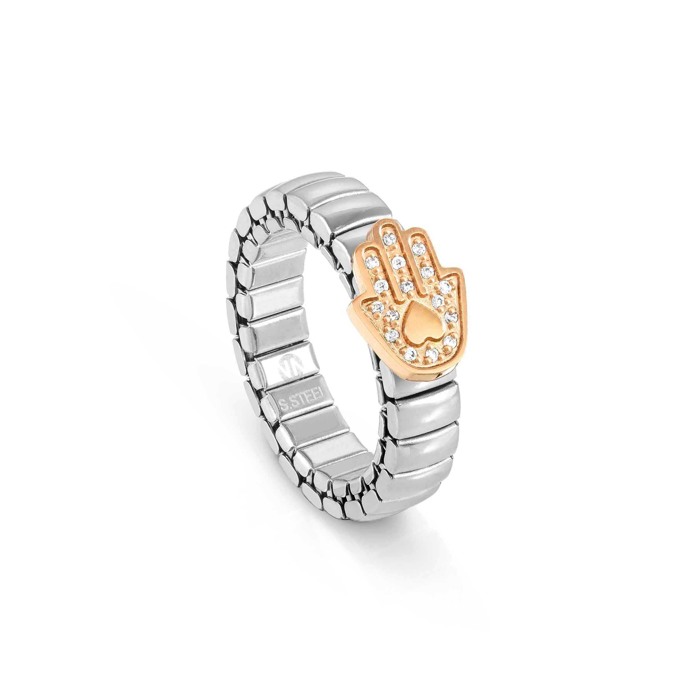 Extension ring in stainless steel with Fatima Hand