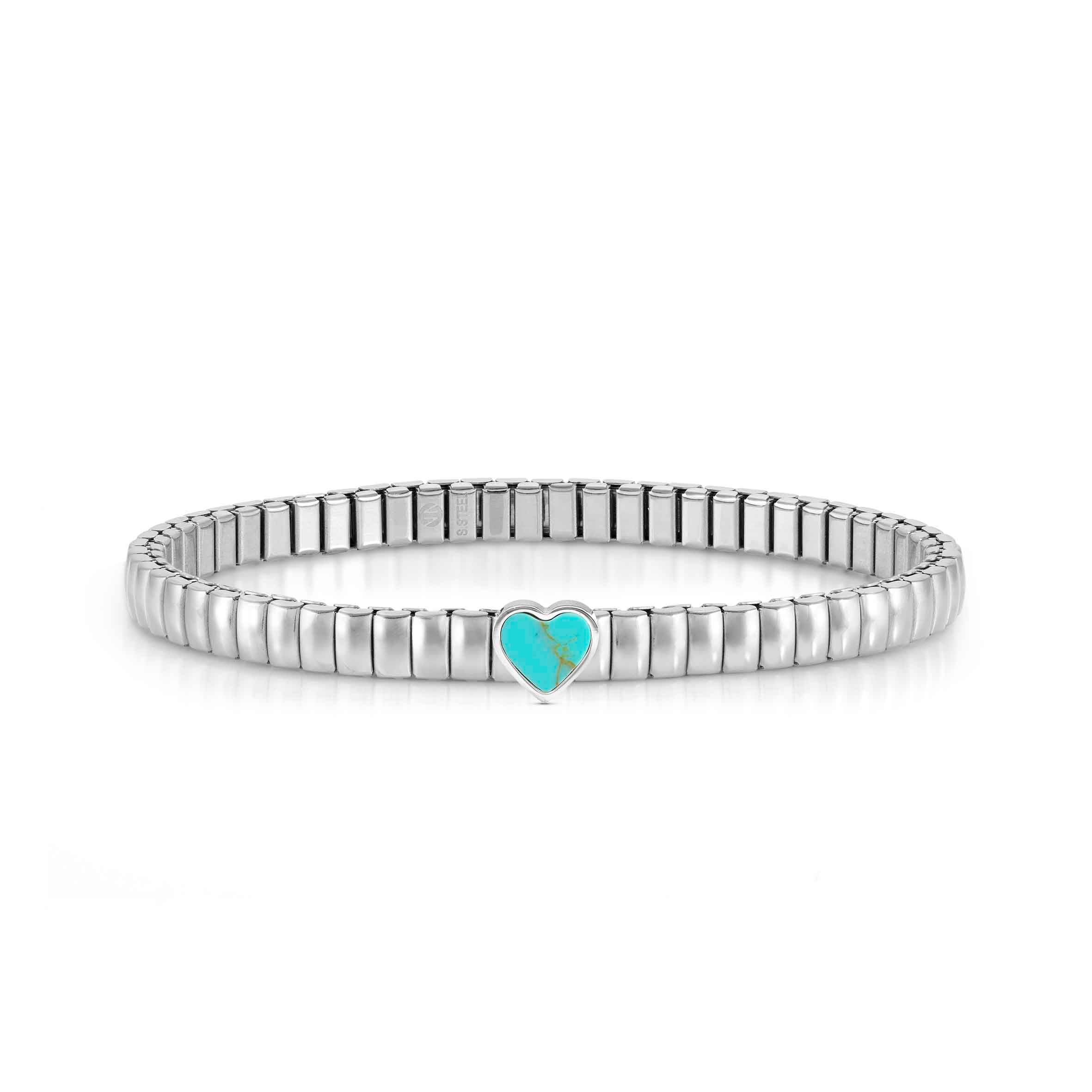 Stainless steel Extension bracelet, coloured Heart