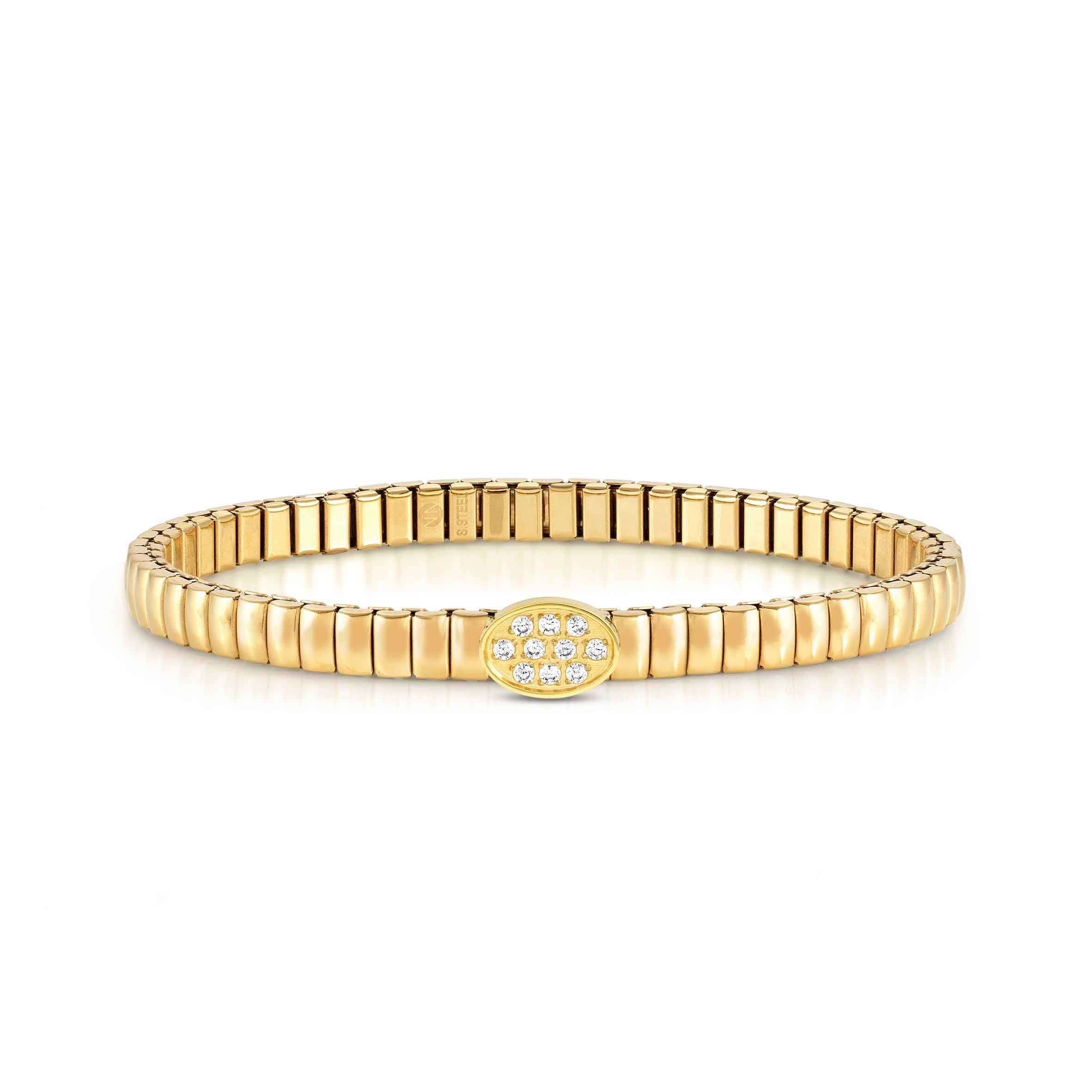 Extension bracelet, yellow PVD with 1 Oval
