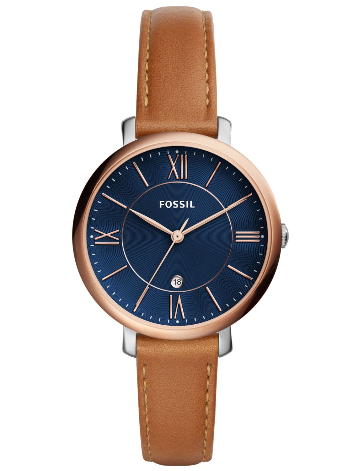 Ladies Jacqueline Watch (Brown/Blue/Rose-Gold)