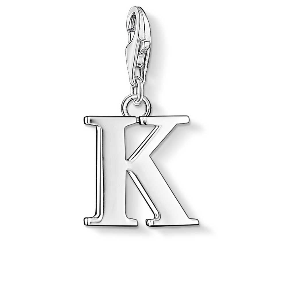 Letter K Charm (Silver)