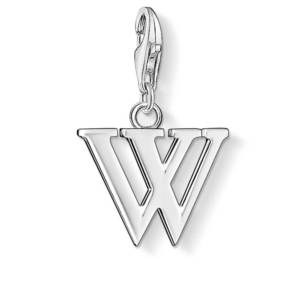 Letter W Charm (Silver)