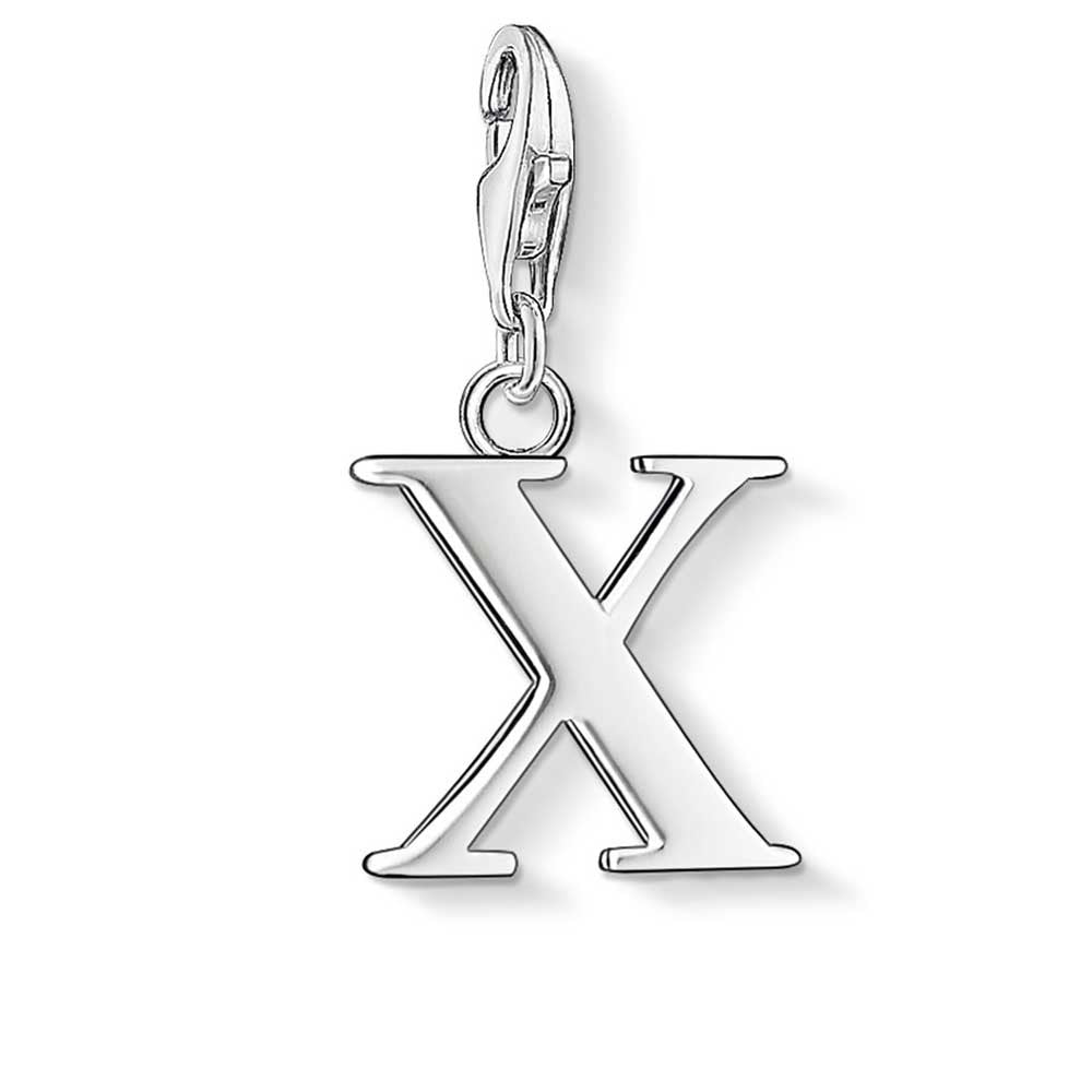 Letter X Charm (Silver)