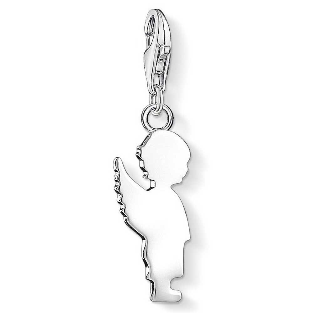 Boy Angel Charm (Silver)