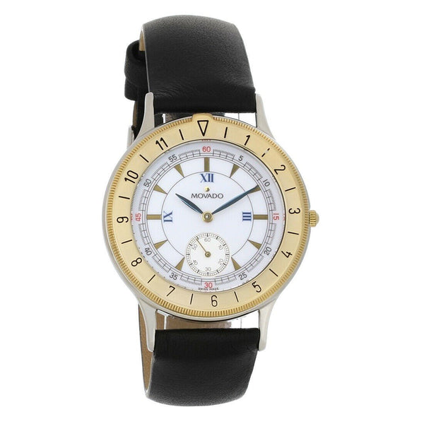 Movado Men's 0601916 Sport Gentry Black Leather Watch