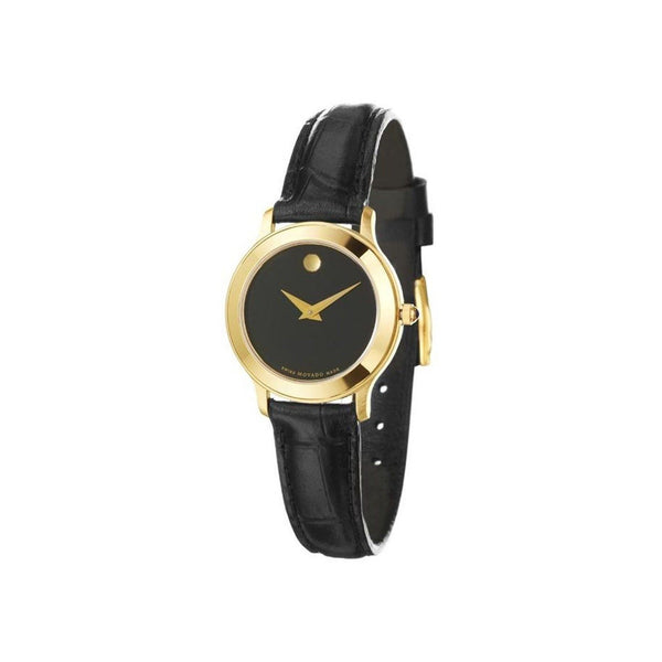 Movado Women's 0602503 Museum Black Leather Watch